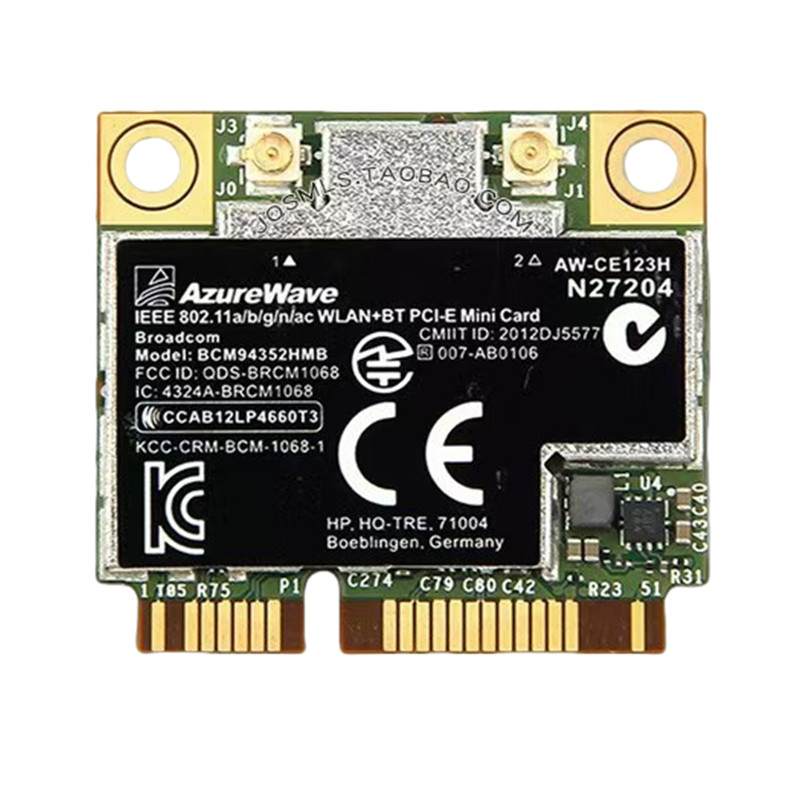 HP Broadcom BCM94352HMB 4352 WiFi+ BT 4.0 867 Mbps Card 802.11 ac SPS 724935-001