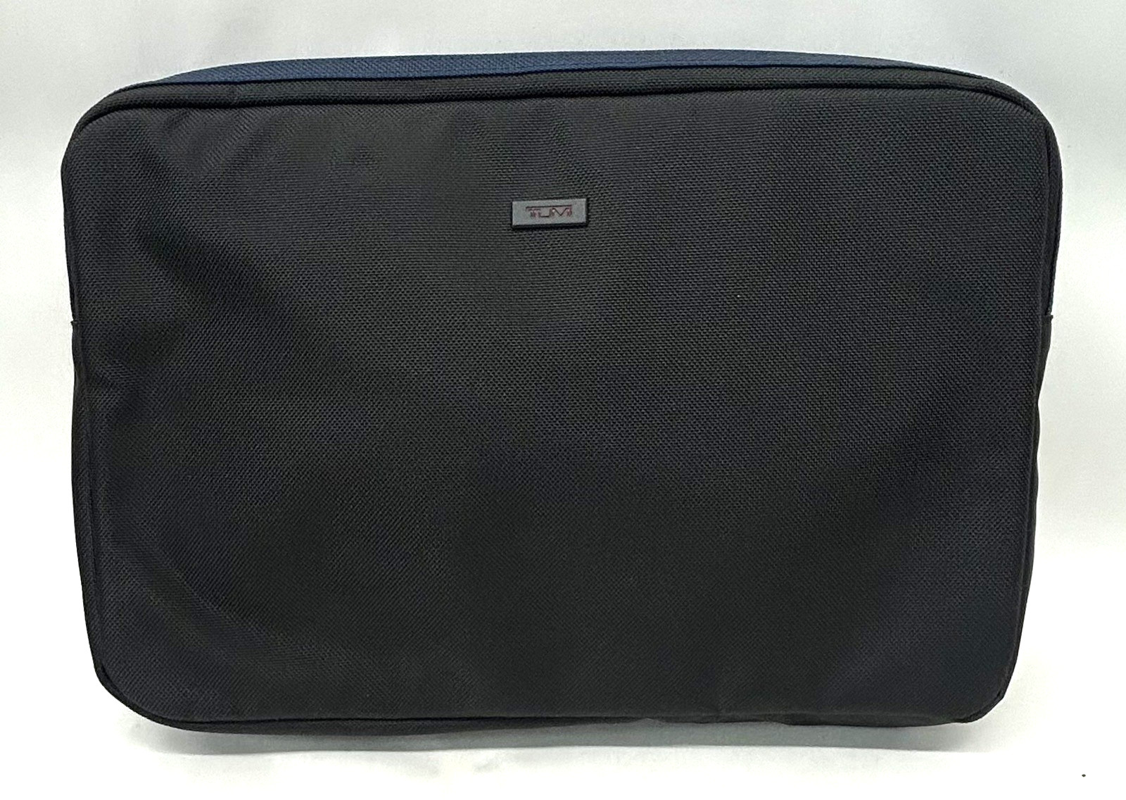 Tumi Laptop Sleeve Black Blue Apha Ballistic Nylon Zip Case Padded 15" x 10"