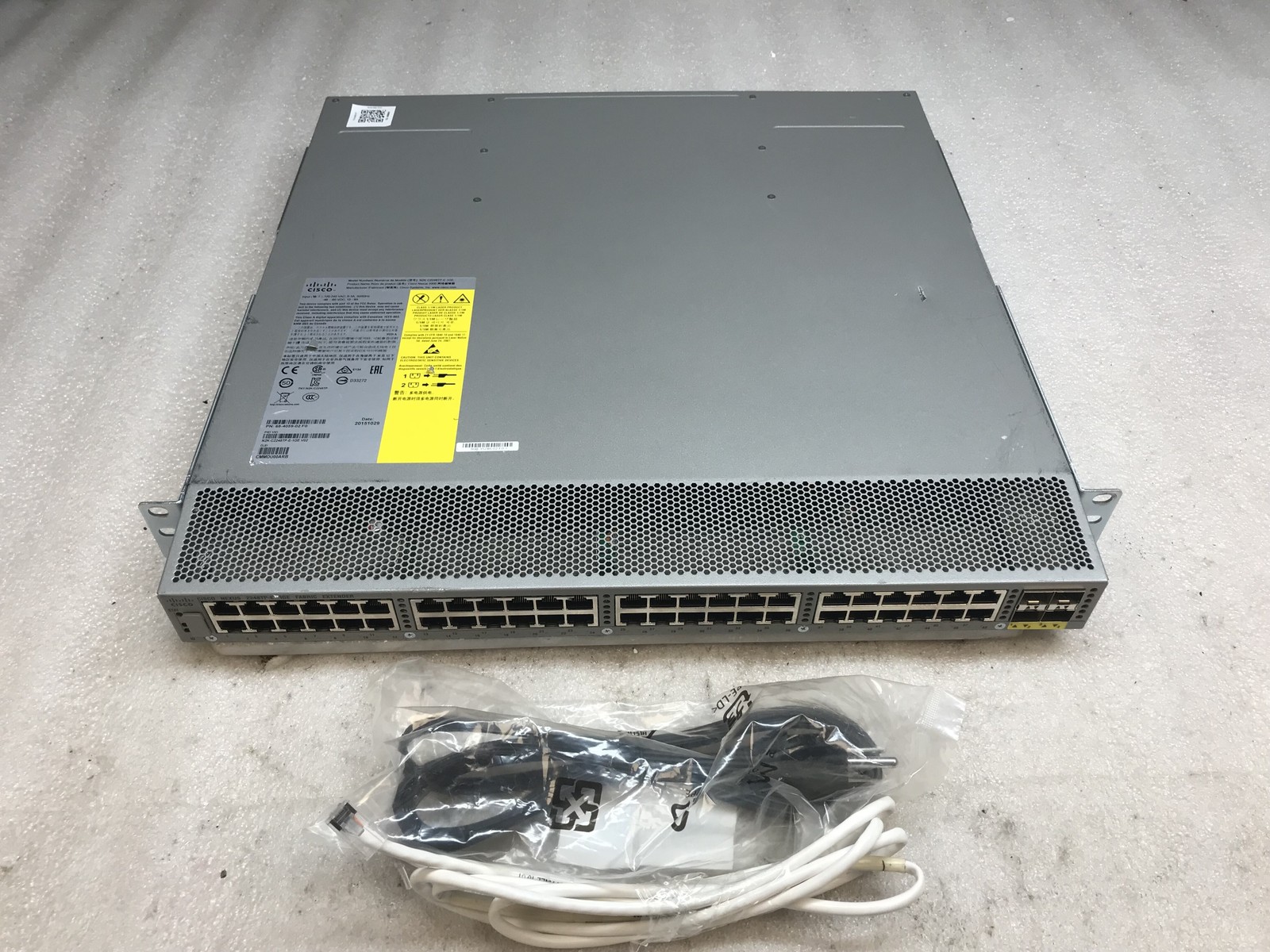 Cisco Nexus 2248TP-E-1GE 48-Port Gigabit Fabric Extender W/ Rack Ears