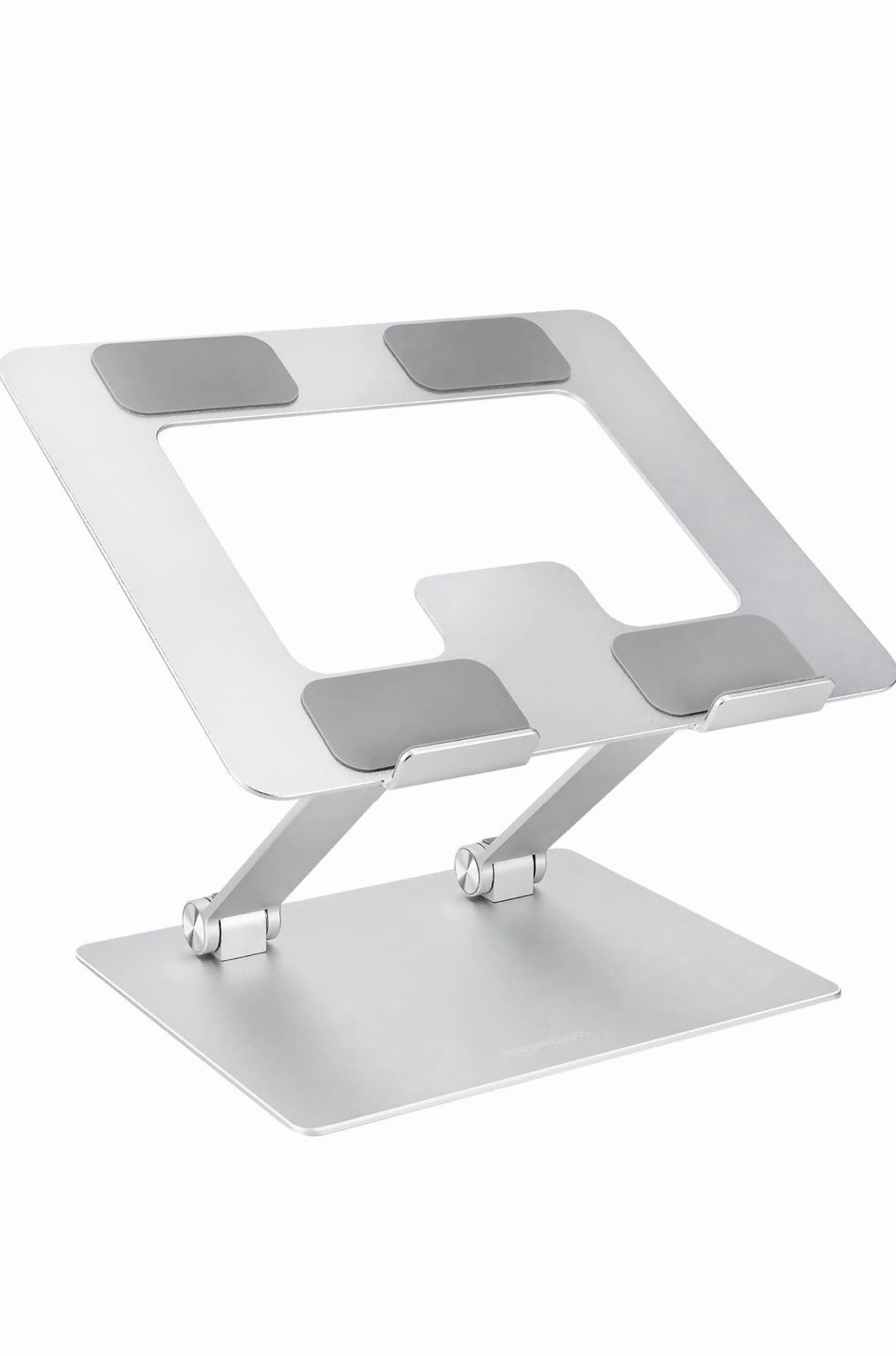 Amazon Basics Laptop Stand Riser, Adjust. Stand for Notebook up 17" Silver