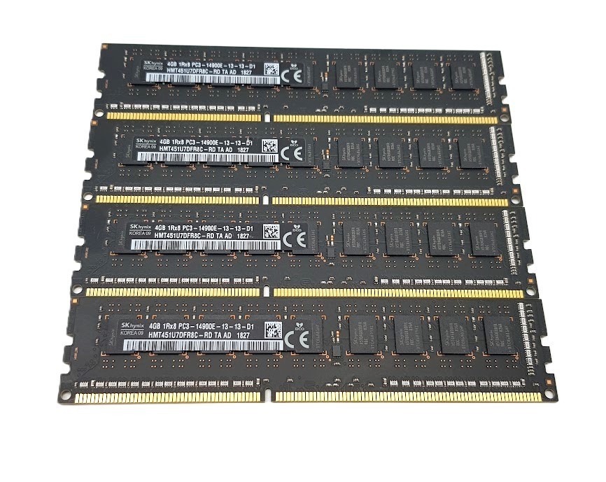 Hynix 16GB (4x4GB) PC3-14900E DDR3-1866MHz ECC Memory HMT451U7DFR8C-RD