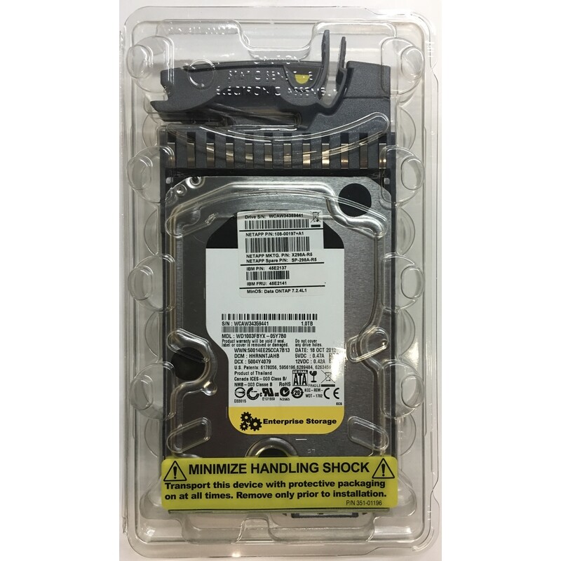 WD1003FBYX-05Y7B0 - NetApp 1TB 7200 RPM SATA 3.5" HDD for FAS2020, FAS2040 se...