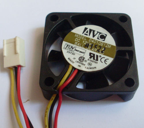 1pc AVC F4010B12H 12V 0.10A DC Cooling Fan 40x 40mm x10mm Ball Bearing 3Pin/Wire