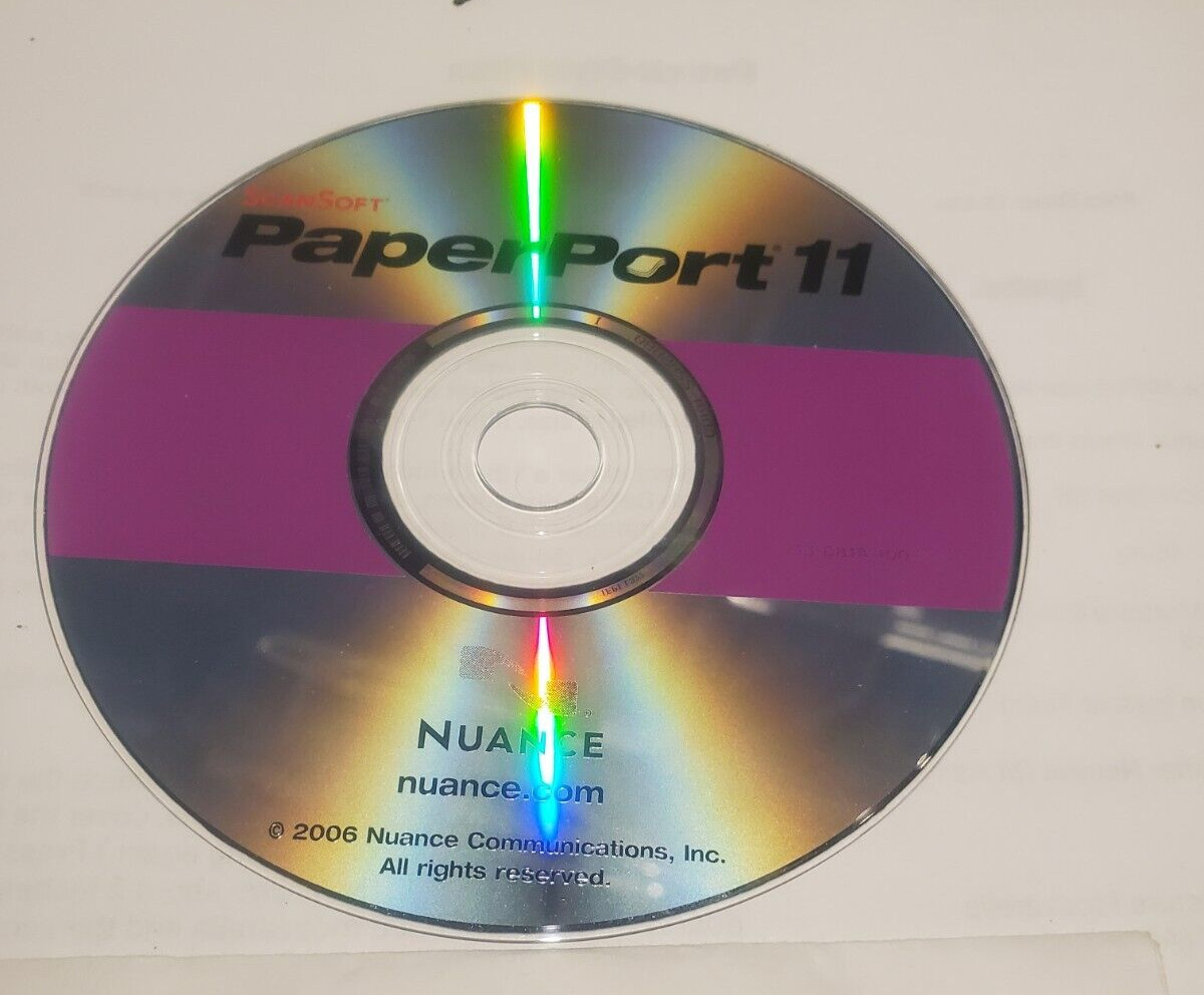 PaperPort 11 PC CD scan  documents photos scanner tools software