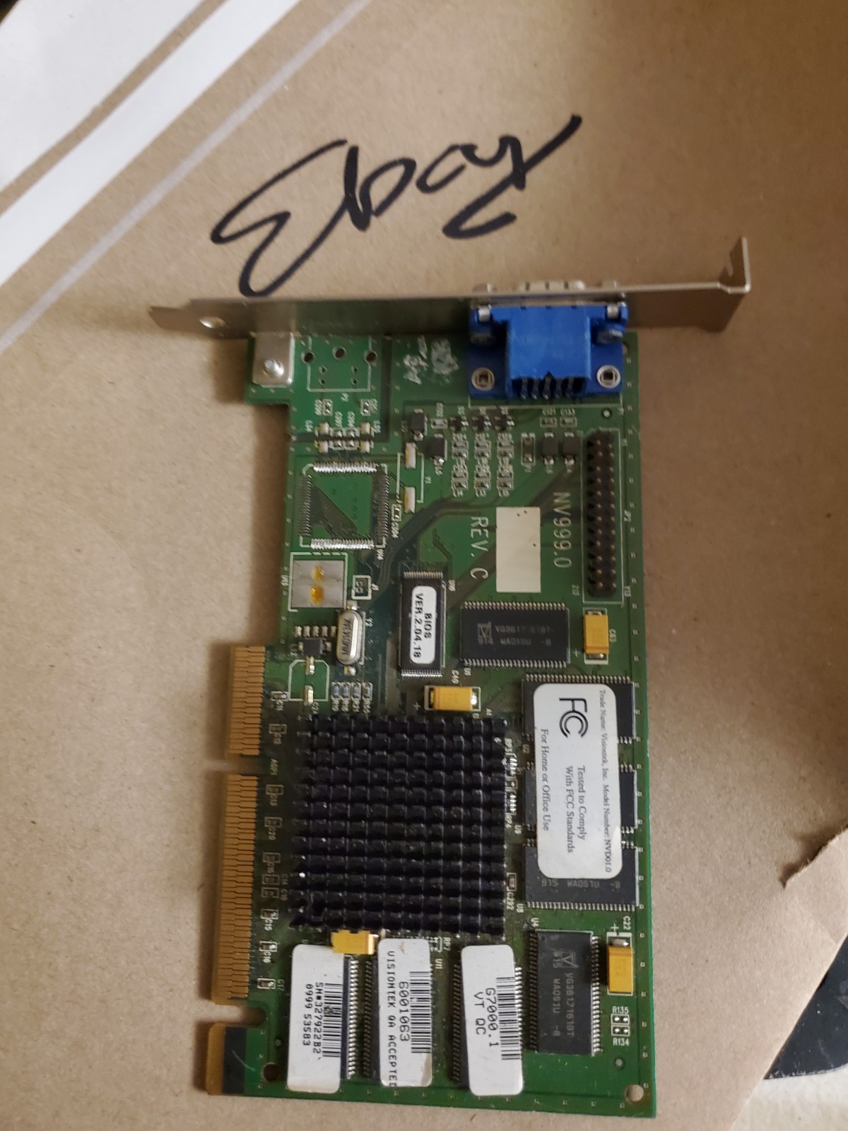 Visiontek NVIDIA NV999.0 16MB AGP Video Card VGA