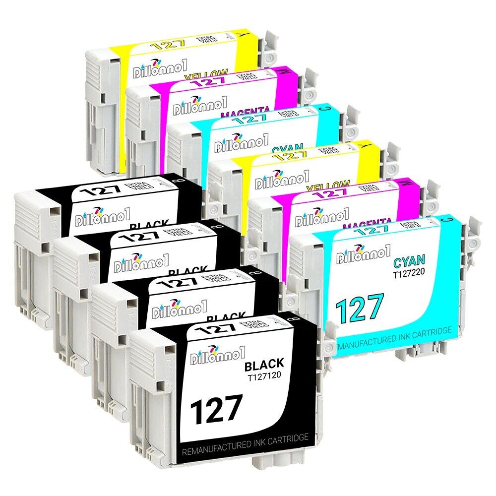 Lot for Epson 127 Series Ink for use with Workforce WF-3520 WF-3530 WF3540