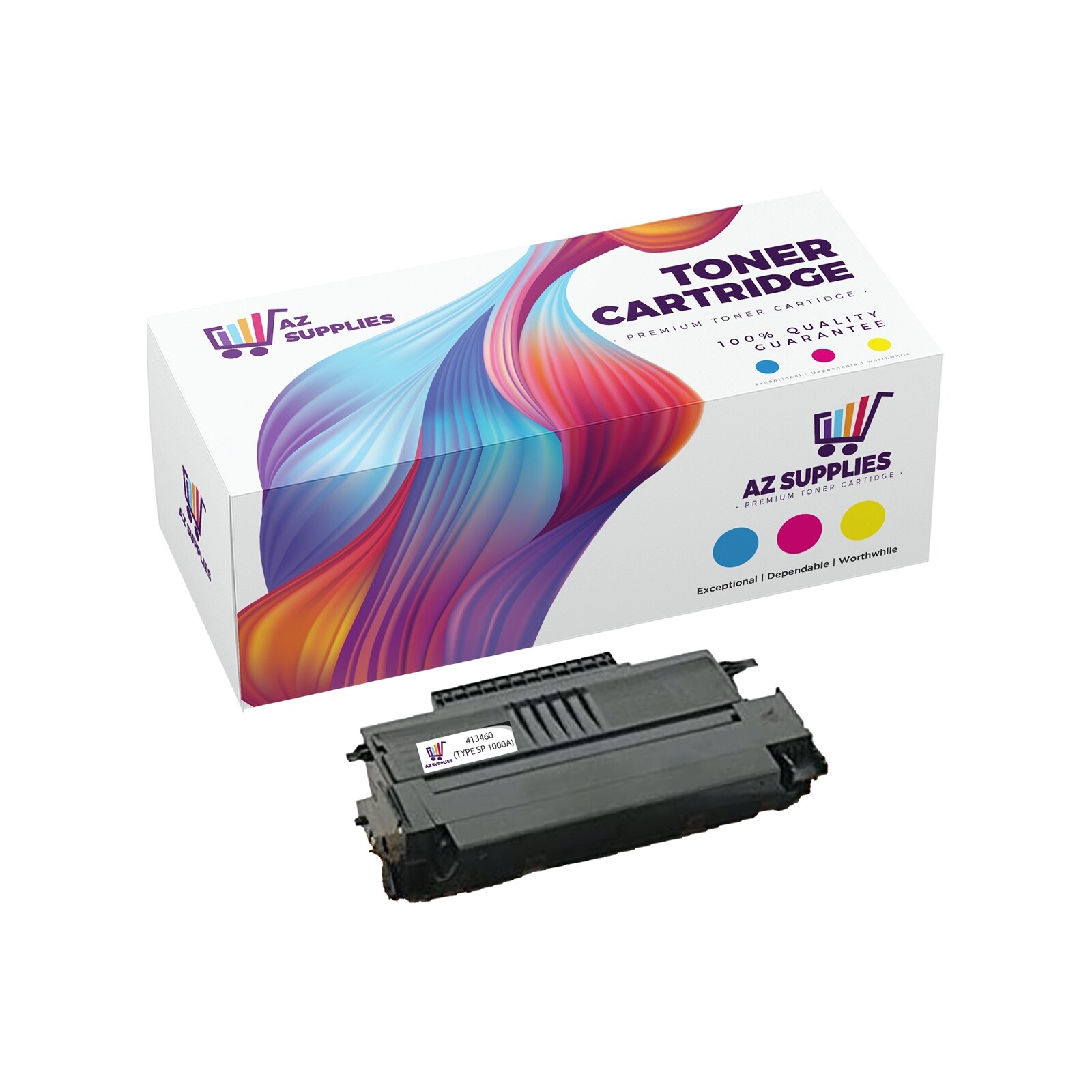 1PK 413460 (TYPE SP 1000A) BlackTonerCrtdgCompat Ricoh AficioSP 1000SF FAX 1180L