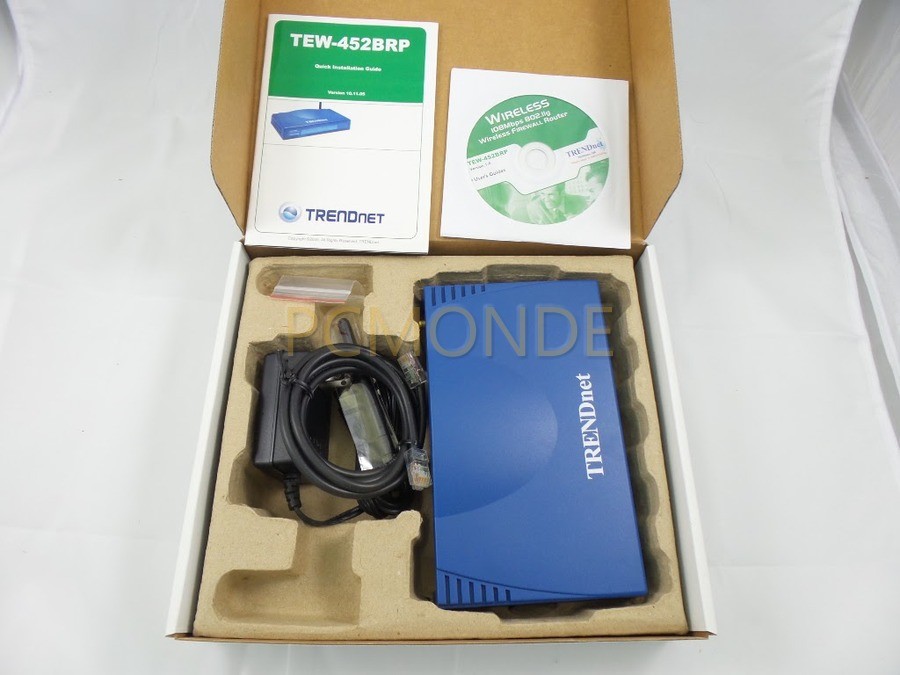 Boxed TRENDnet Wireless router 4-port switch 802.11 Super G (TEW452BRP)
