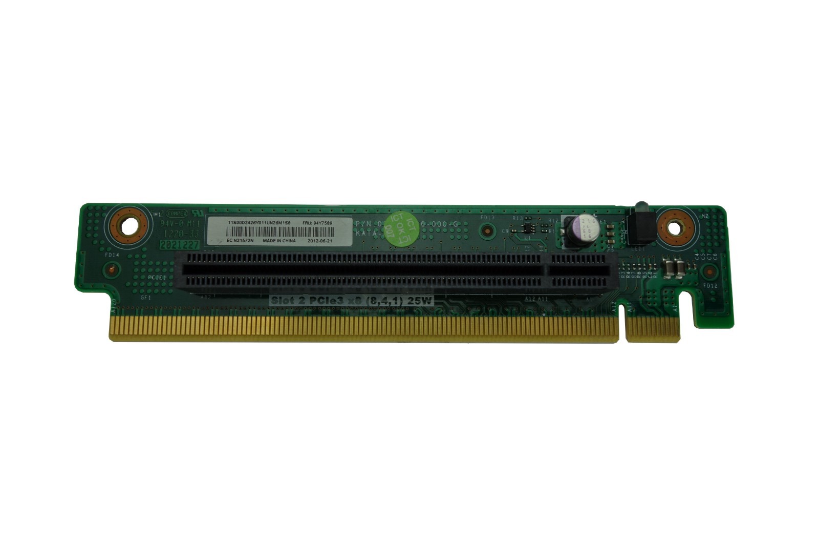 IBM X3550 M4 PCI-E Riser Card 2 94Y7589 (No Bracket)
