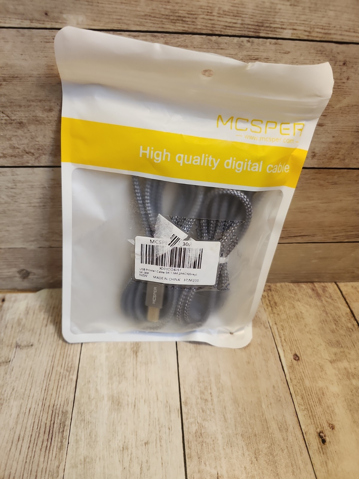 6 Ft. (1.8m) Printer USB Cable "A" Plug to "B" Plug (USB 2.0 Cable)
