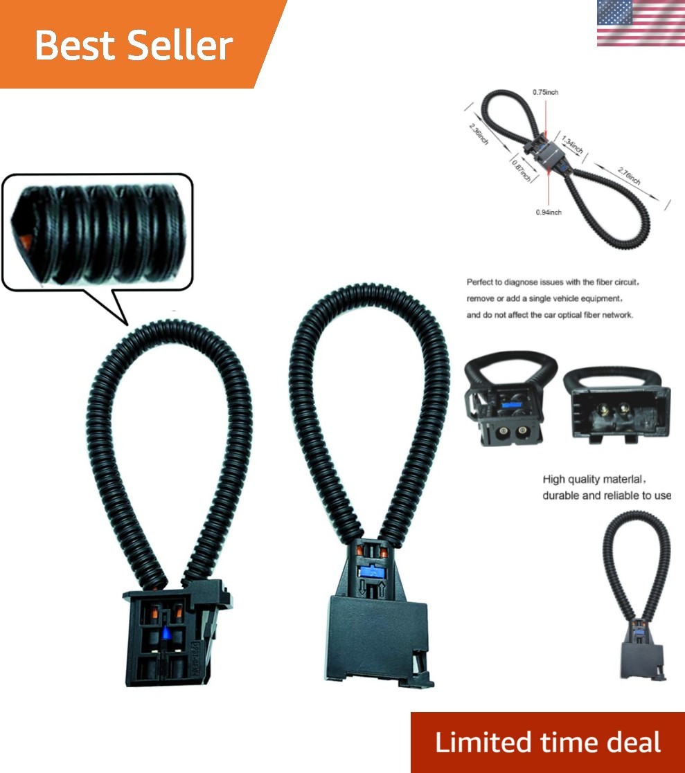 2PCS Fiber Optic Loop Connectors for Automotive Diagnostics in Luxury Vehicles