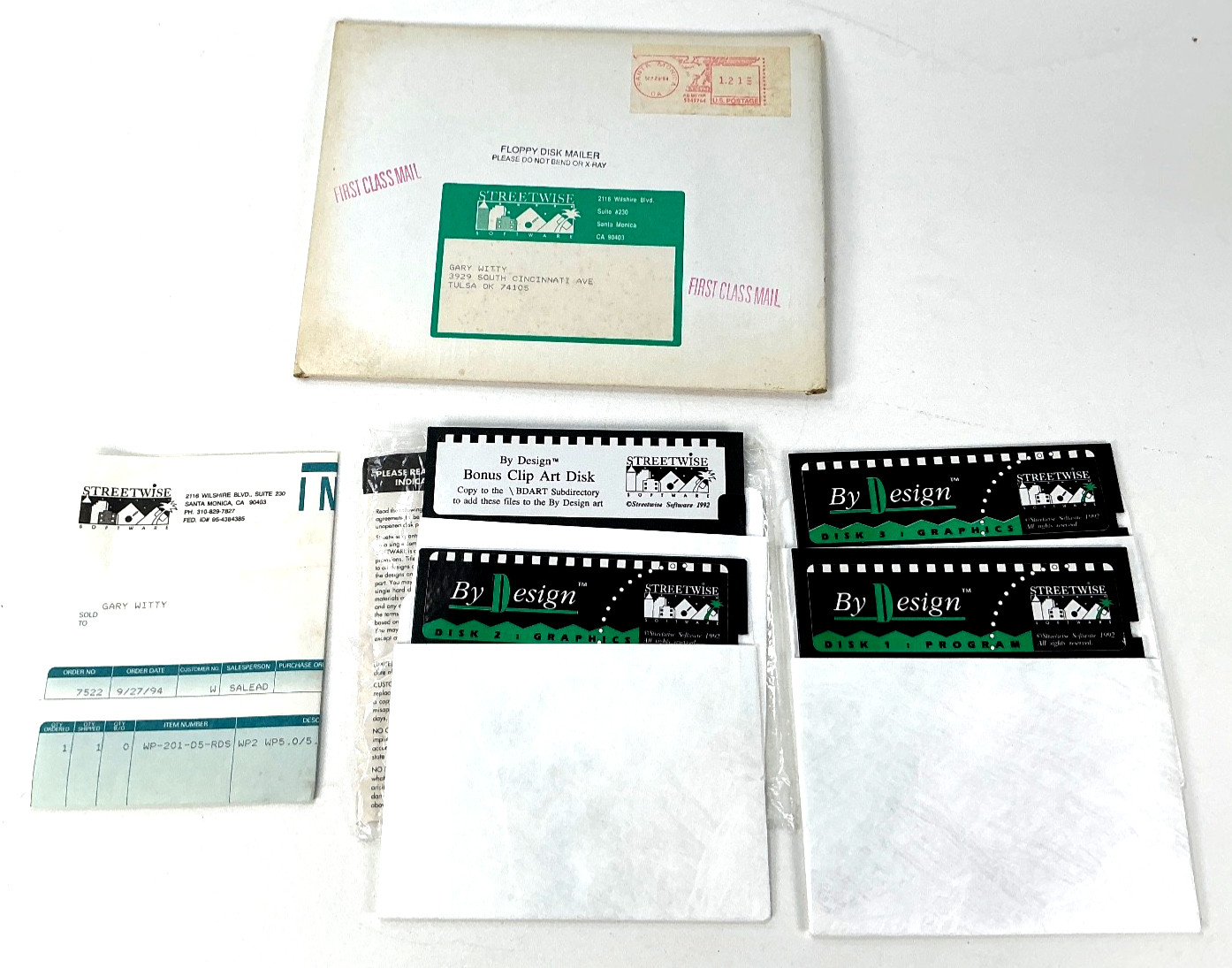 By Design Graphics by StreetWise Software 5.25” Disks 1992 for Vintage IBM PCs