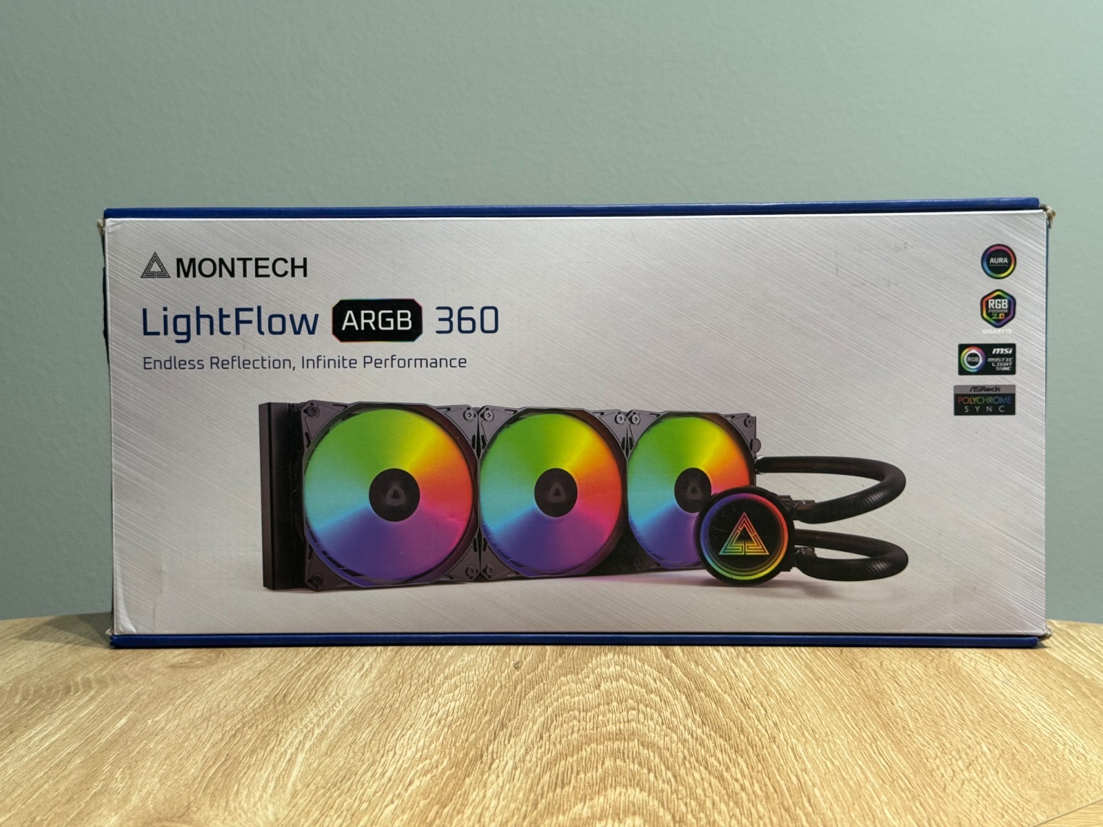 MONTECH LightFlow ARGB 360 CPU Liquid Cooler, 360mm AIO with Infinity... BLACK