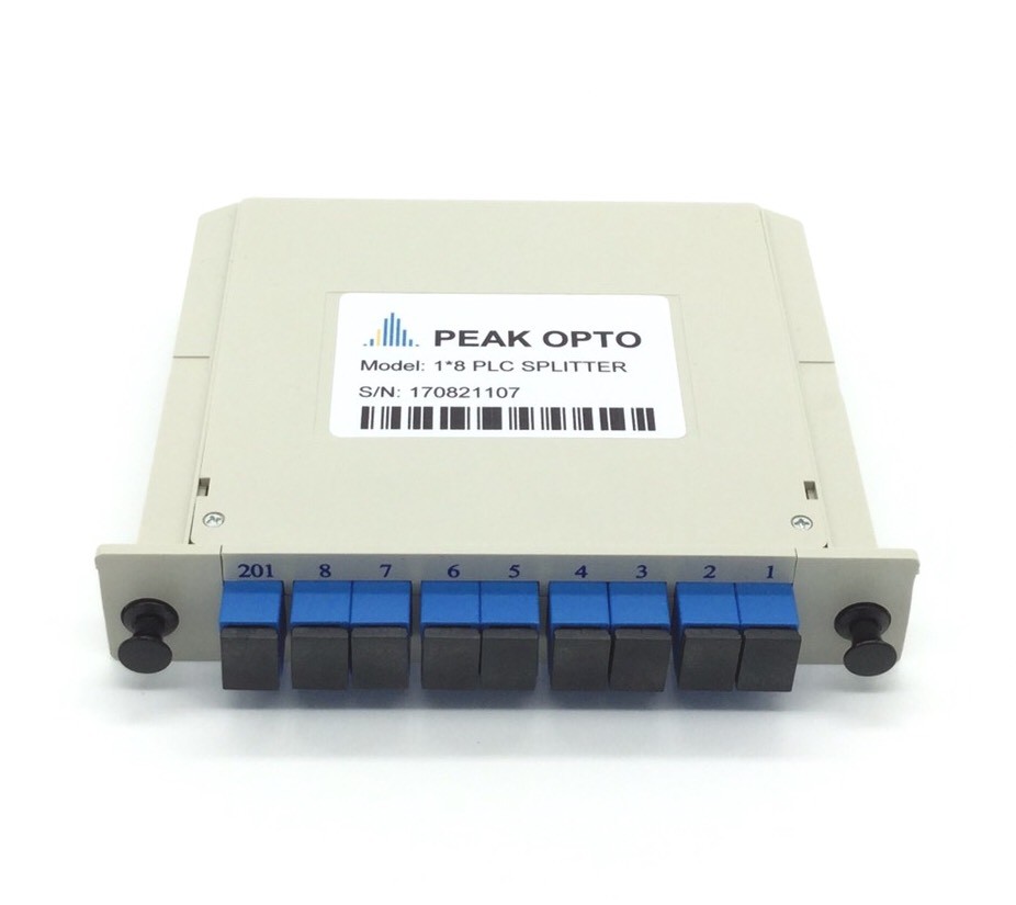 1X8 Blade optical splitter,PLC  carrier-class fiber optic splitter SC-UPC