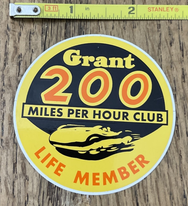 Laptop/Phone Sticker Grant 200 Miles Per Hour Club