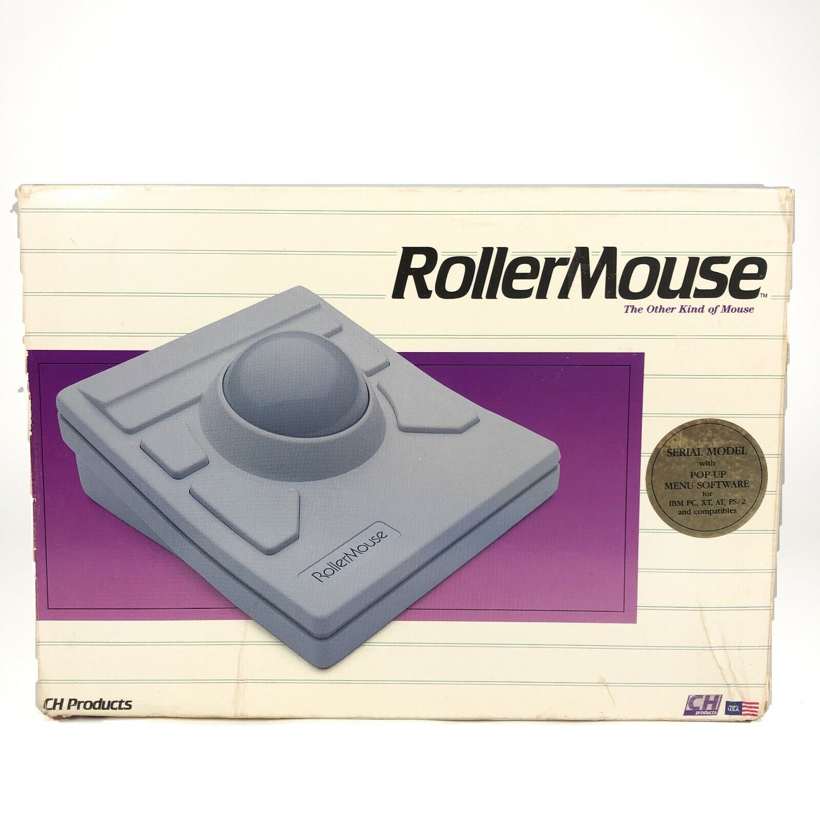 Vintage Roller Mouse CH Products Ball Joy Stick Computer Compatible IBM PC