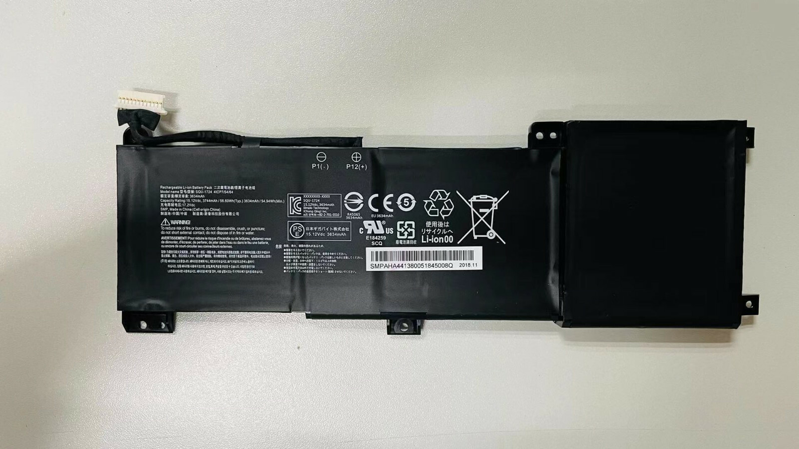 Genuine SQU-1724 Battery For AORUS 15-XA 15-WA 15-W9 15-SA 15 X9 GIGABYTE 911 