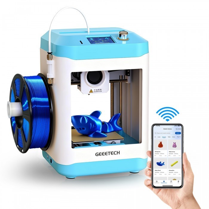 New Geeetech M1s Mini 3D Printer with WiFi App Control 100*110*100MM for Kids