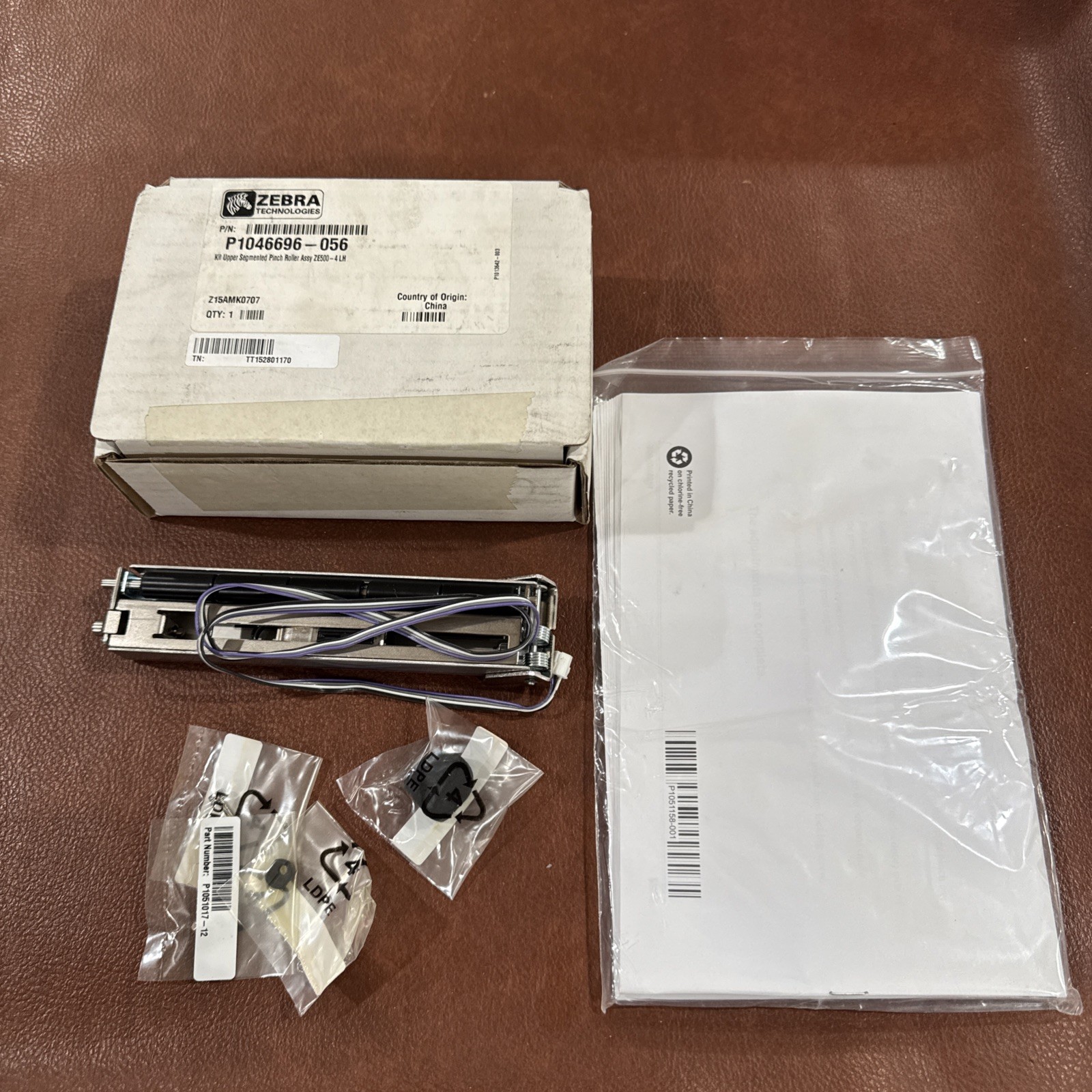Zebra P1 046696–056 Kit, Upper Segmented Pinch Roller, Ze 500–4, Ze511 Lh
