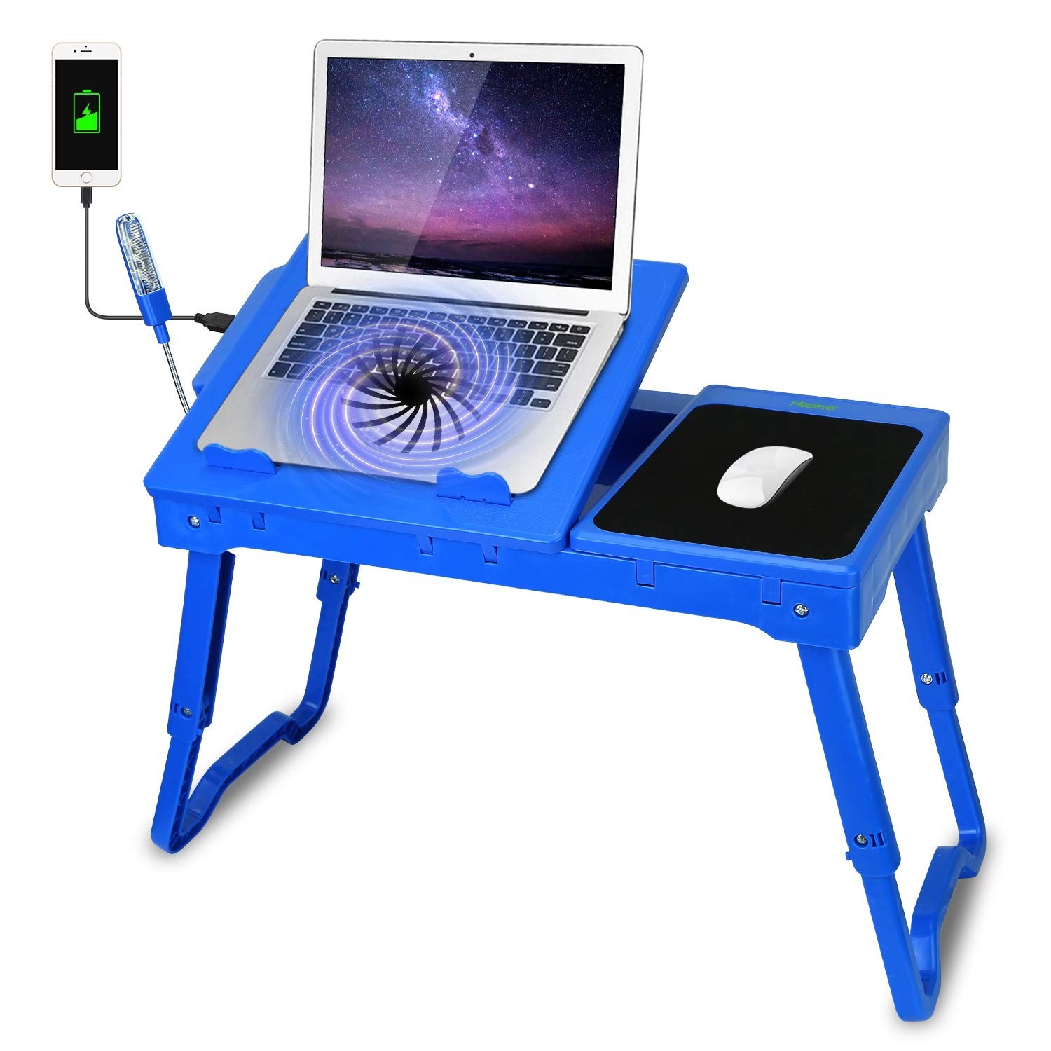 Laptop Table for Bed-Multi-Functional Laptop Bed Table Tray with Internal Coo...