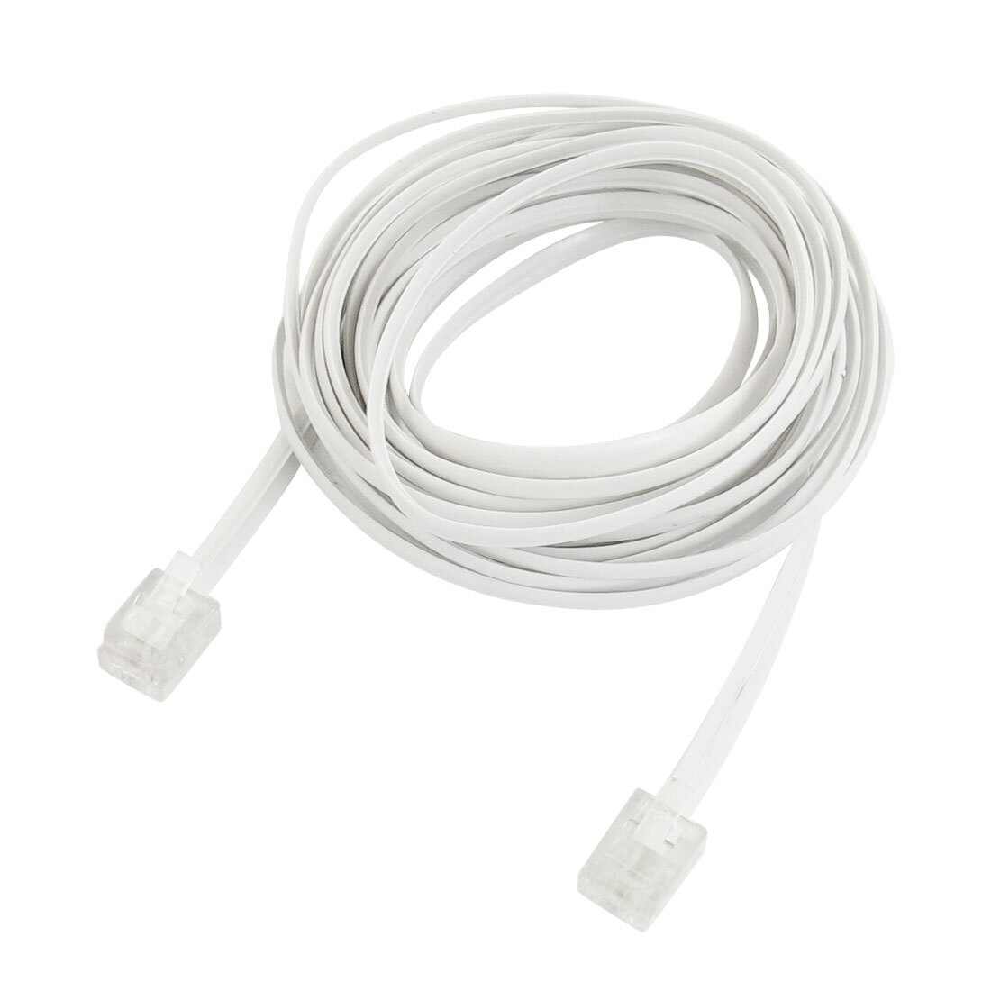 15ft RJ11 6P2C Male Plug Telephone Line Cable Conductor Phone Wire Double Ends
