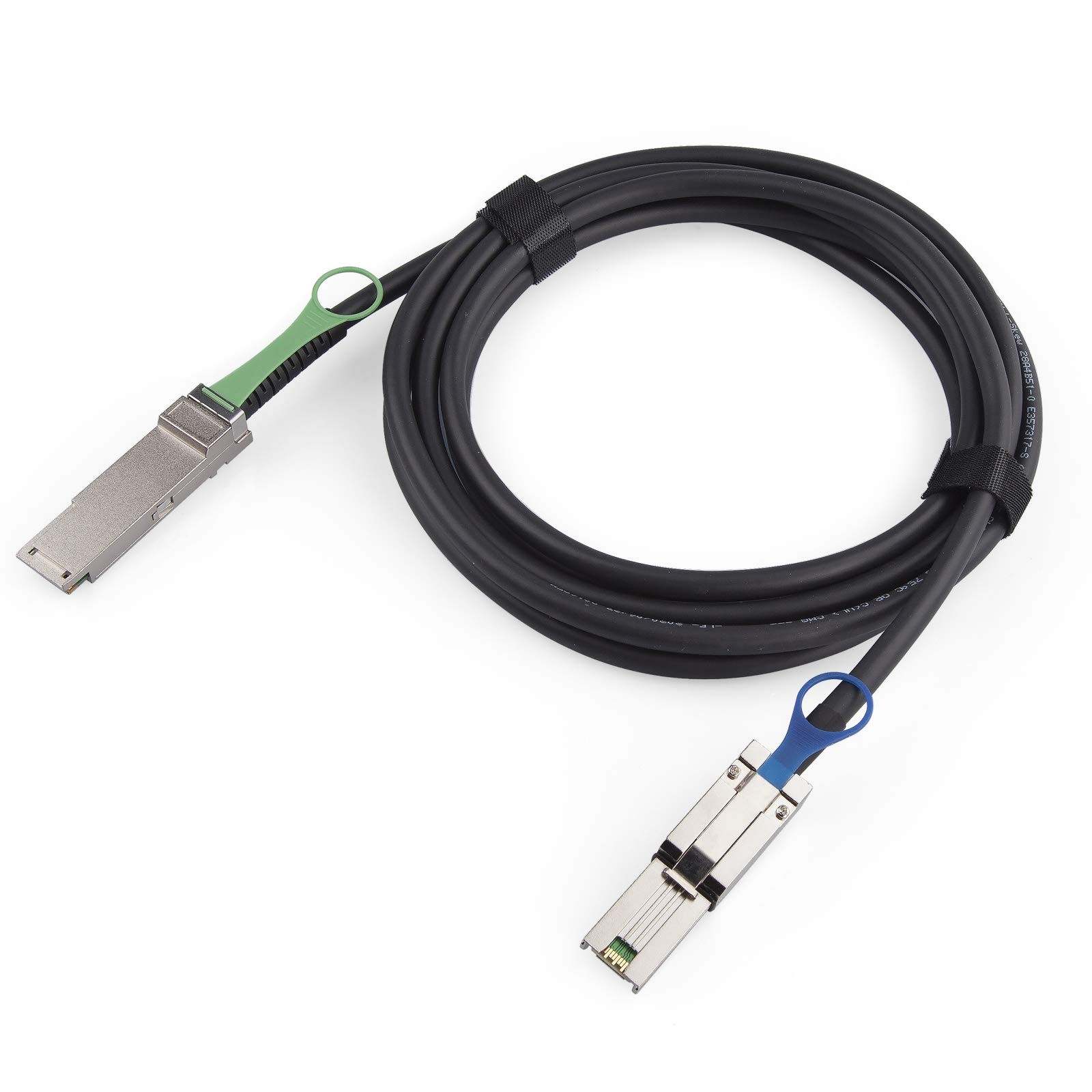 QSFP (SFF-8436) to SFF-8088 DDR Hybrid Mini SAS Cable, External Copper SAS Cable