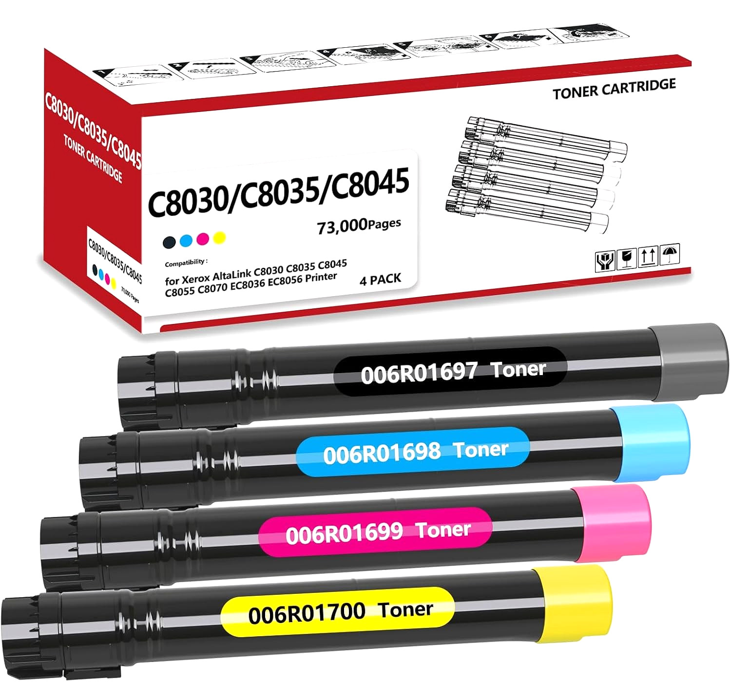 Toner Cartridge for Xerox AltaLink C8030 C8035 C8045 C8055 C8070 EC8036 EC8056