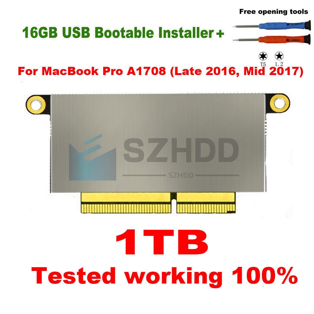 NEW 1TB SSD For 2016 2017 Apple MacBook Pro no touchbar A1708 EMC 2978 EMC 3164