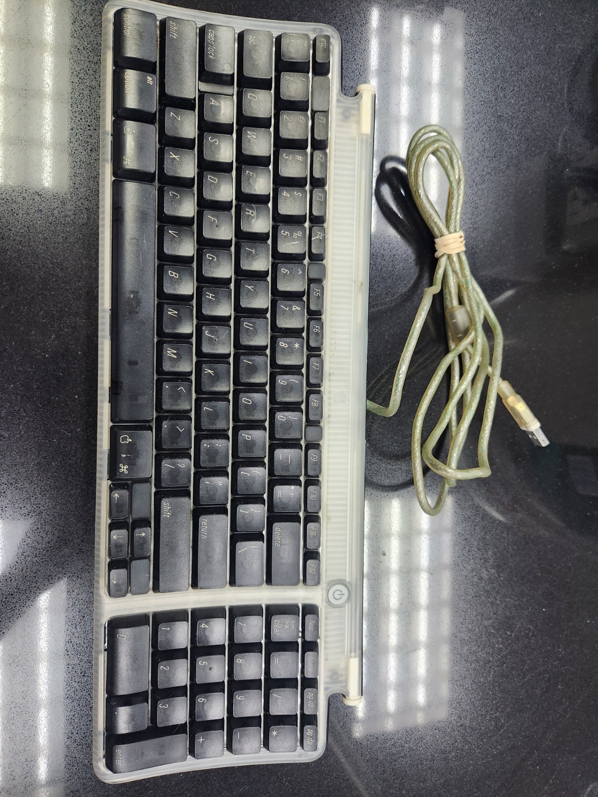 RARE Vintage Apple USB Keyboard M2452 (1999) Graphite iMac Works