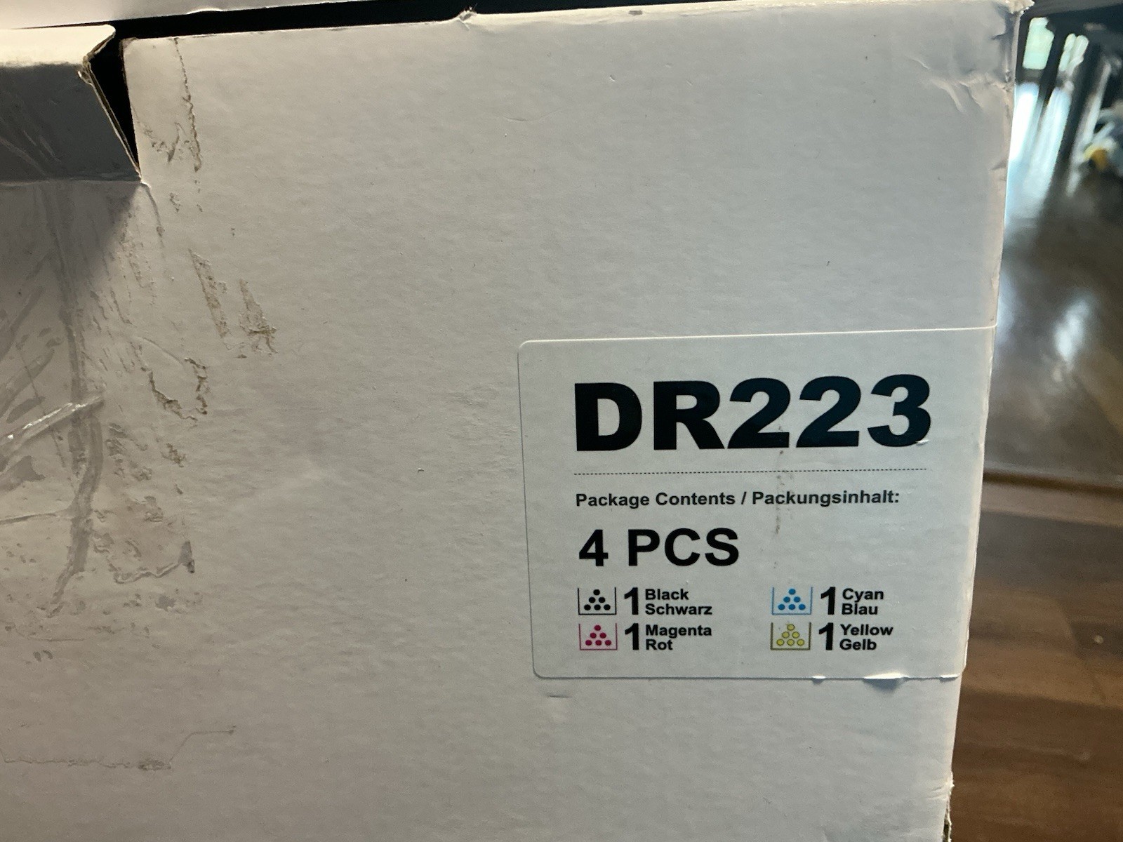 NEW, 4 Piece, Premium Toner Cartridge Unit DR223, Black Magenta Cyan Yellow
