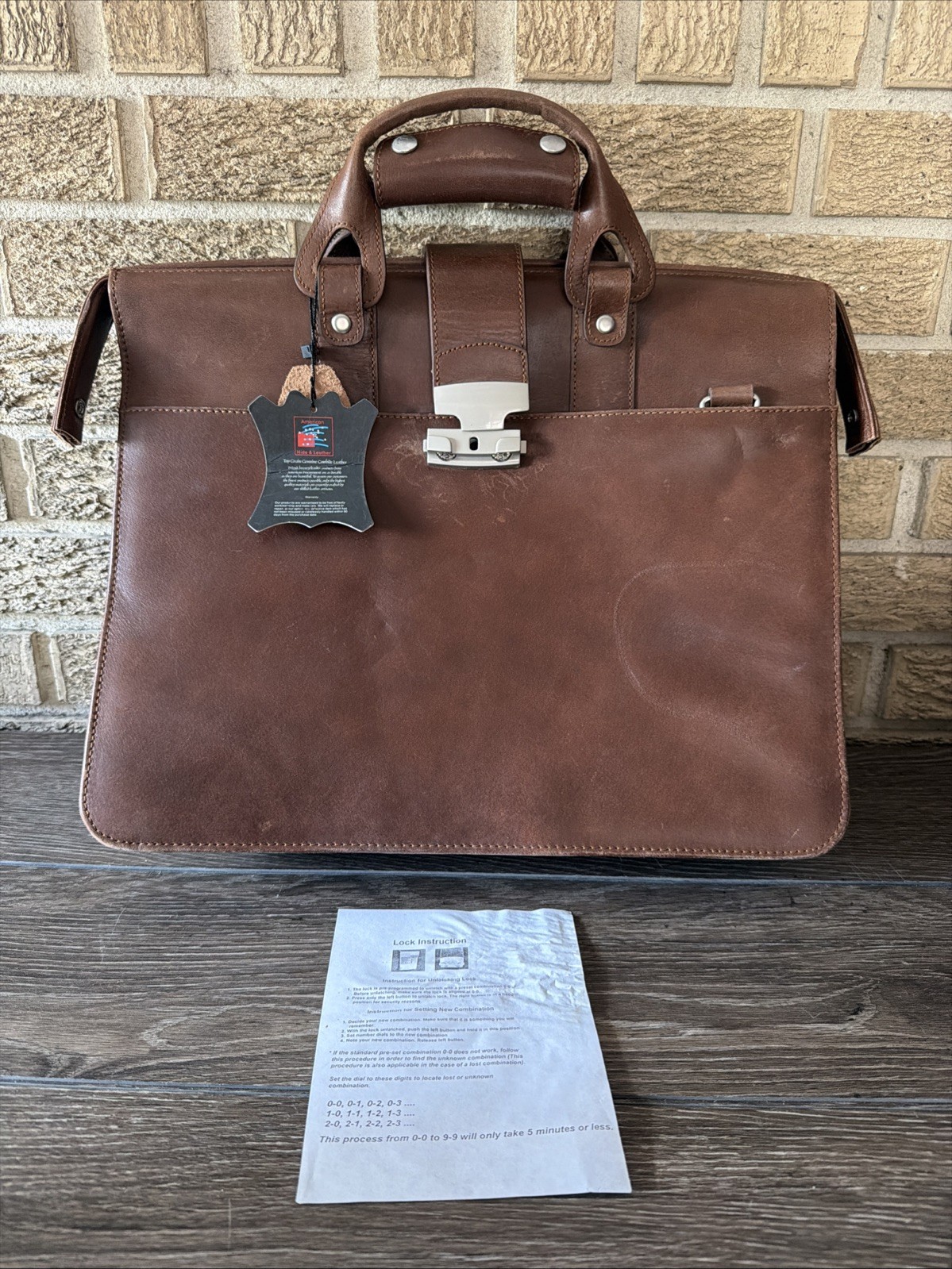 Amerileather Leather Legal Executive Briefcase Brown doctors  $220 APC