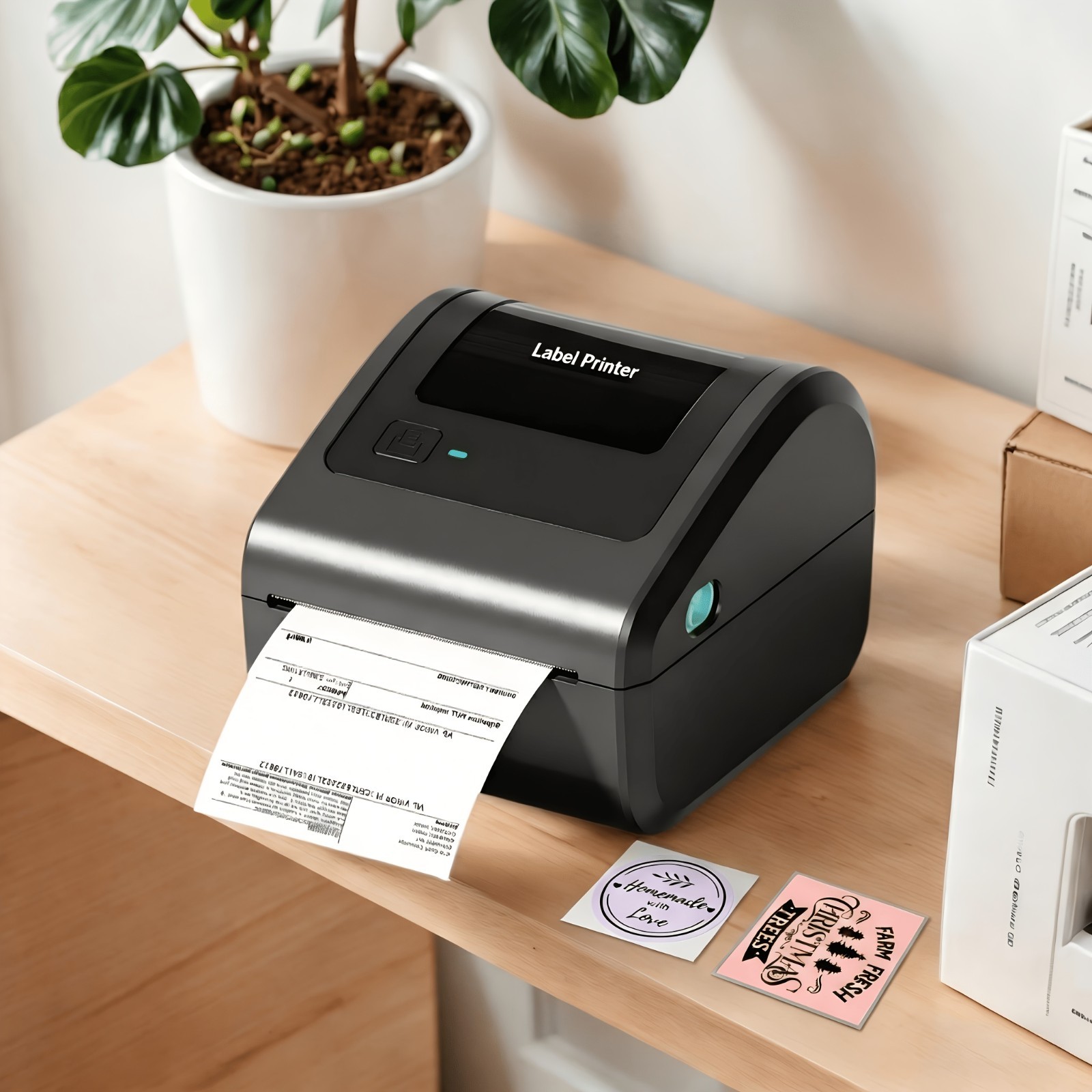 Bluetooth Thermal Label Printer 4x6 Wireless Shipping USB Small Business D450BT