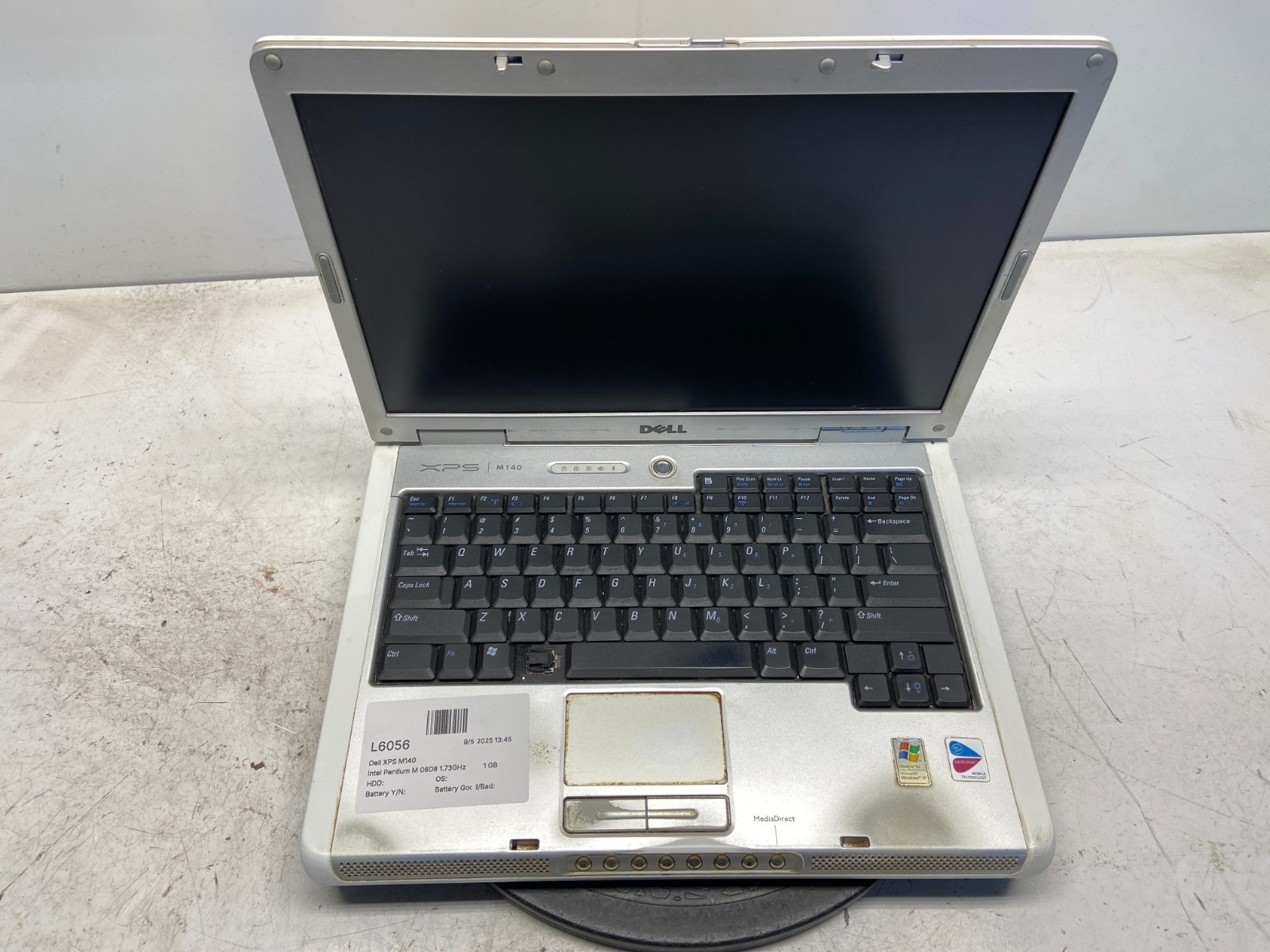 Dell XPS M140 Intel Pentium M 06D8 1.73GHz 1 GB NO HDD