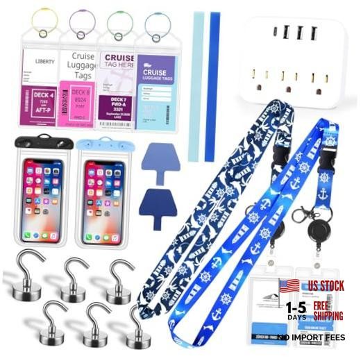 Cruise Ship Essentials Kit, Cruise and Vacation Dark Blue + Light Blue