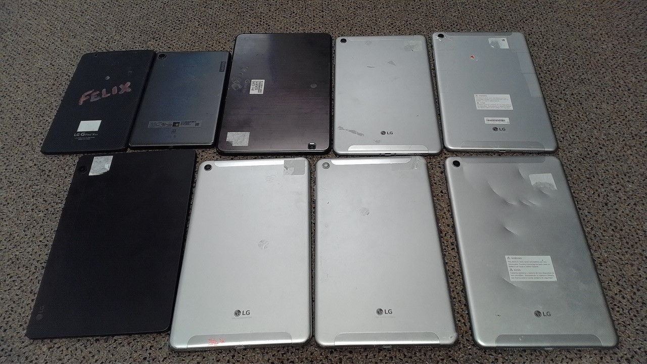 Lot of 9 Non-Working LG Tablets for Parts