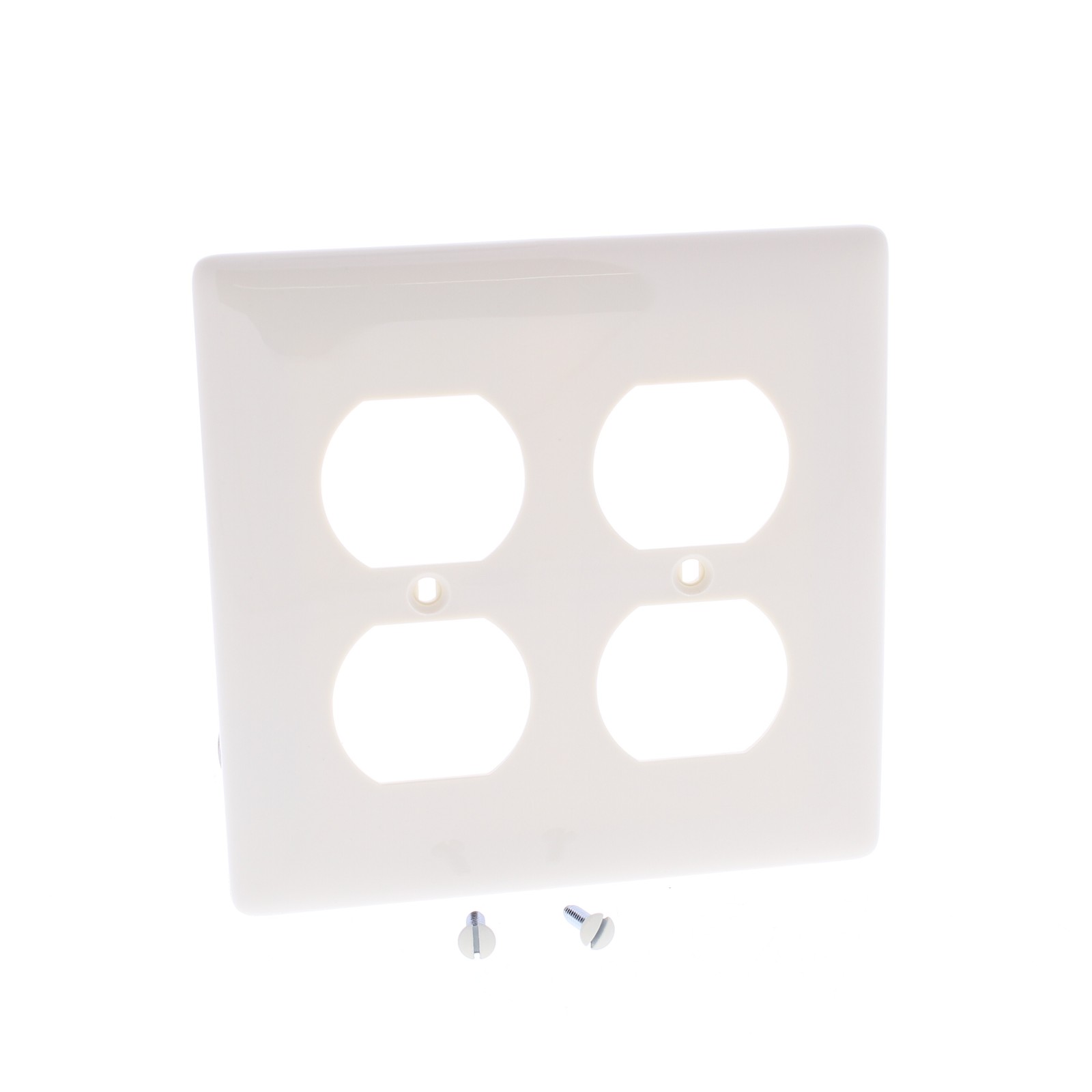 Hubbell NP82OW Office White 2-Gang Duplex Outlet Unbreakable Nylon Wallplate