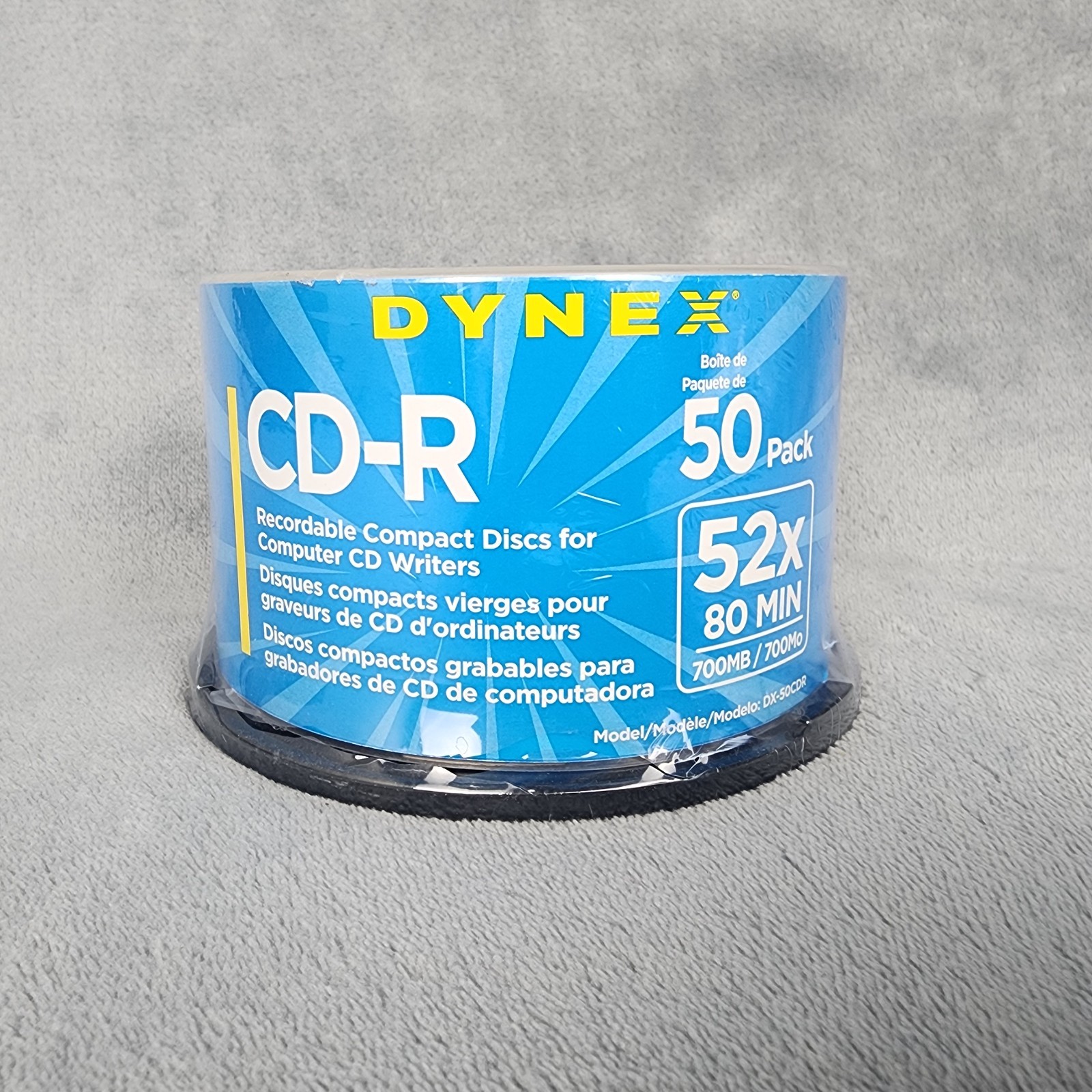 Dynex CD-R 50 Pack 52x 80 Min 700MB Blank Recordable Discs Sealed Spindle