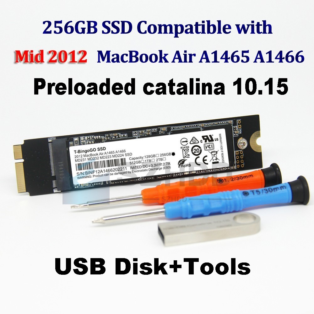 256GB 17+7pin SSD For MacBook Air 11" A1465 13” A1466 Mid 2012 EMC2558 EMC2559