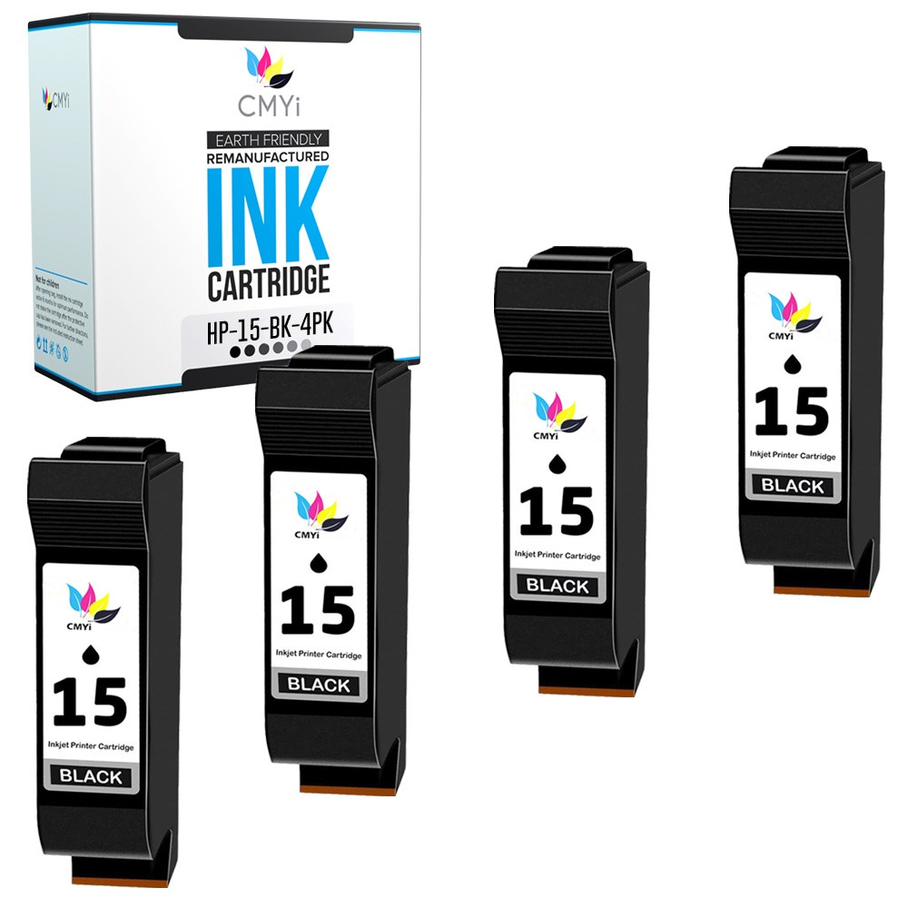 4PK Compatible CMYi HP 15 Cartridges for PSC 500 500xi 700 720 750 750xi 760 900