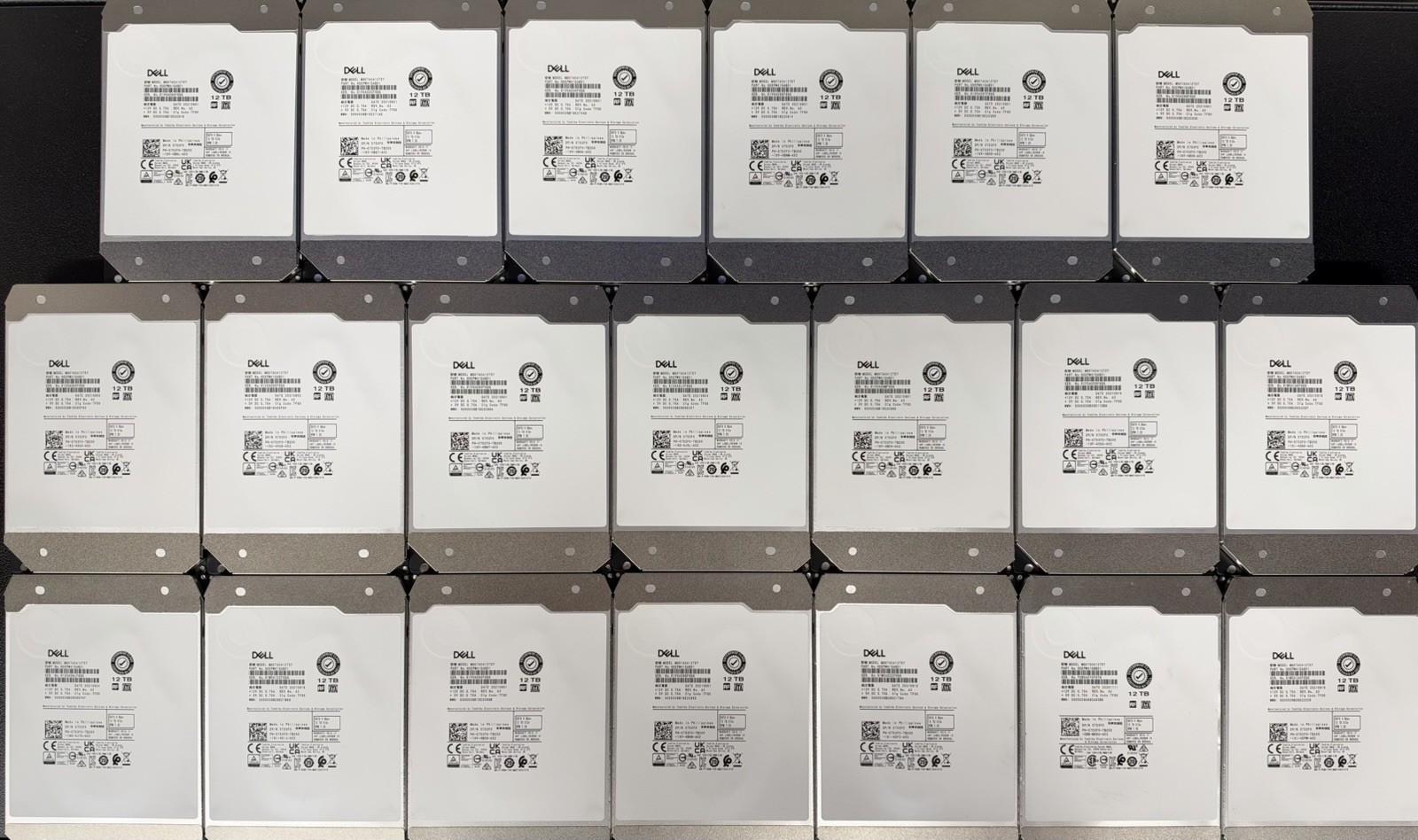 ***LOT OF 20*** 753F0 MG07ACA12TEY DELL 12TB 7.2K 6G SATA 3.5 512E