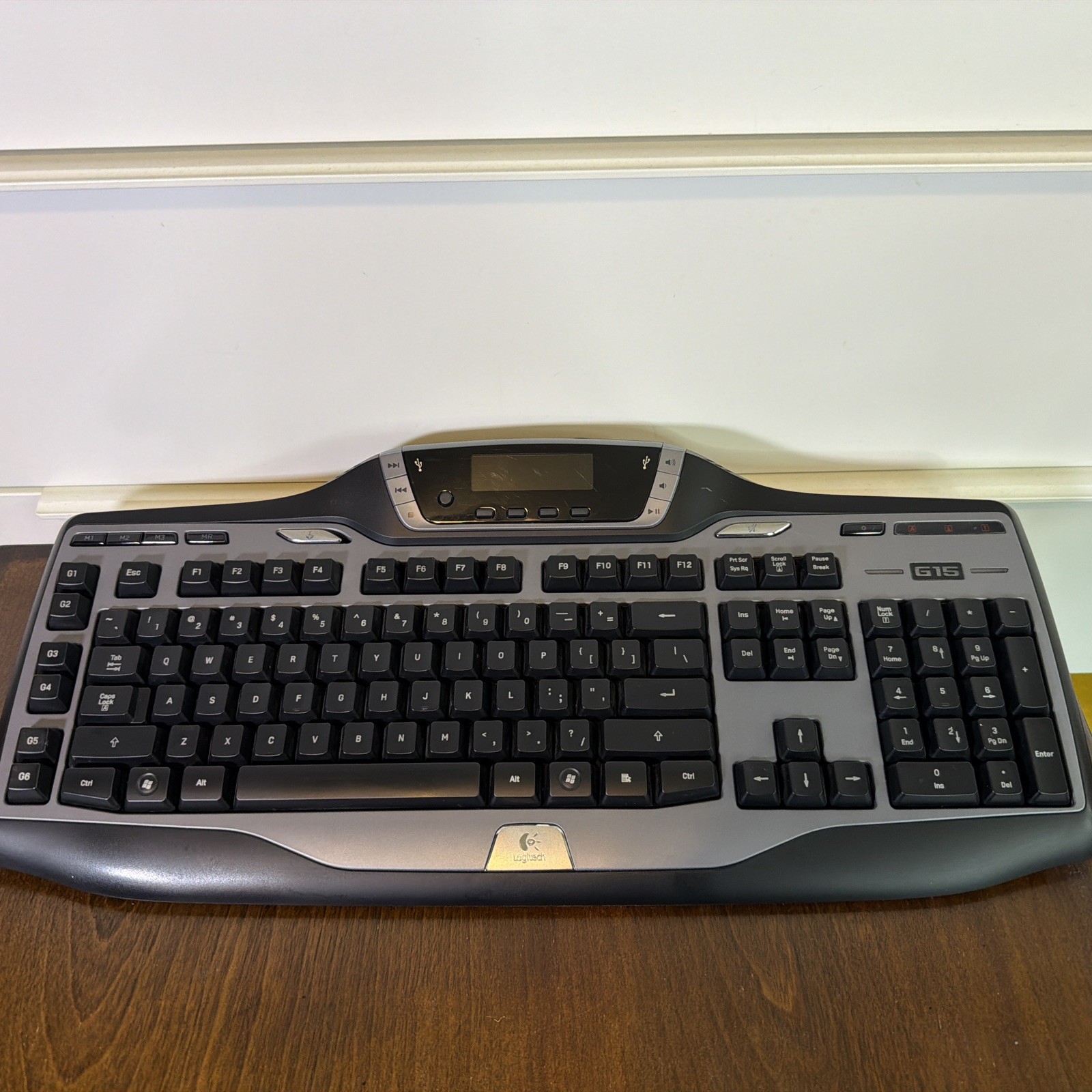 Logitech G15 Wired Gaming Keyboard Y-US92 Black Tested - One Foot Missing