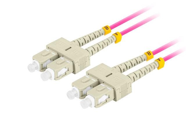 Patchcord światłowodowy Lanberg MM SC/UPC-SC/UPC DUPLEX 3.0mm OM4 50/125 LSZH 2m