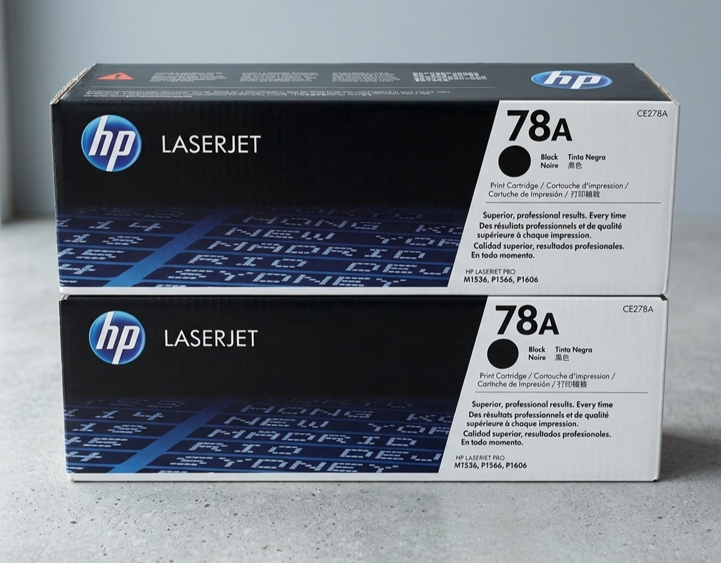 HP 78A Black Toner Cartridge CE278A 2-Pack for LaserJet P1606dn M1536dnf New