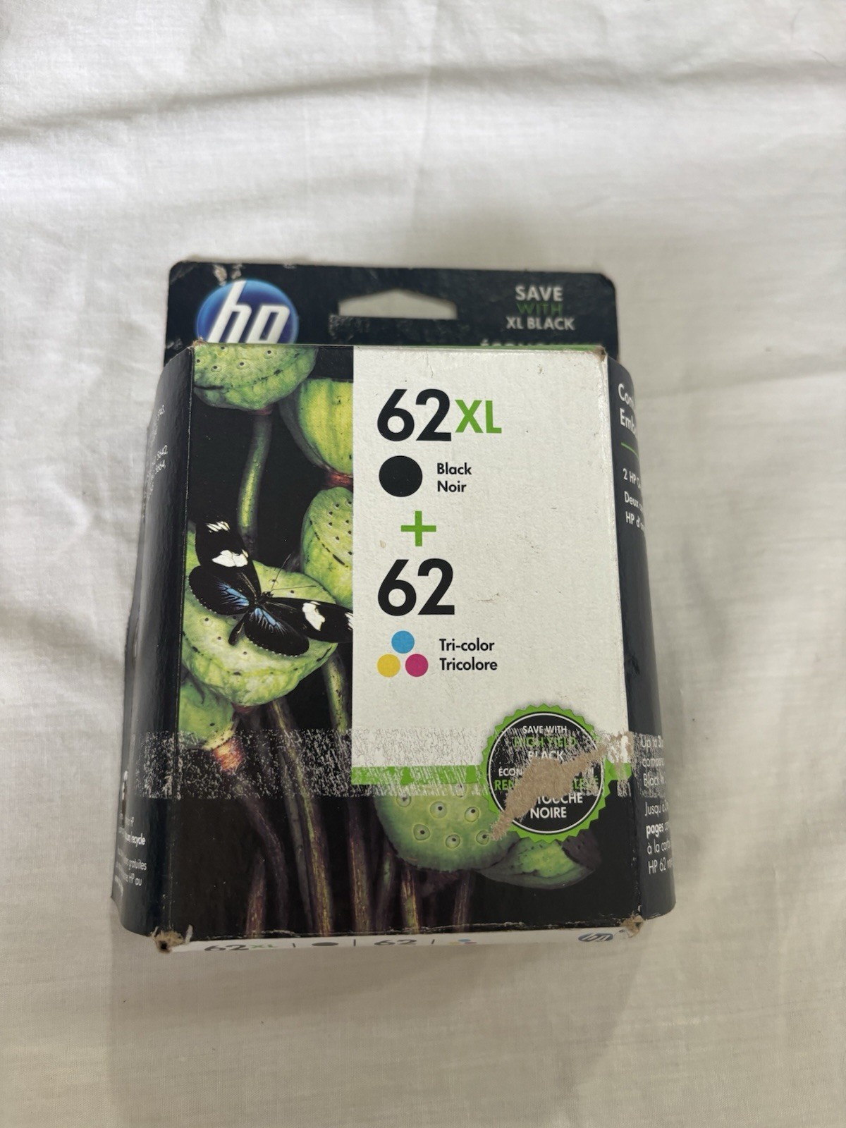 Genuine HP 62XL Black HP 62 Color Combo Set Exp January 2018