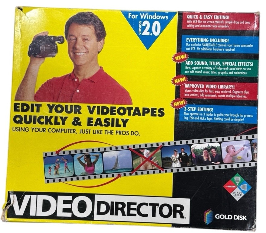 Video Director Software - 3.5 Floppy Disc Install - Req: Windows 3.1+ Vintage