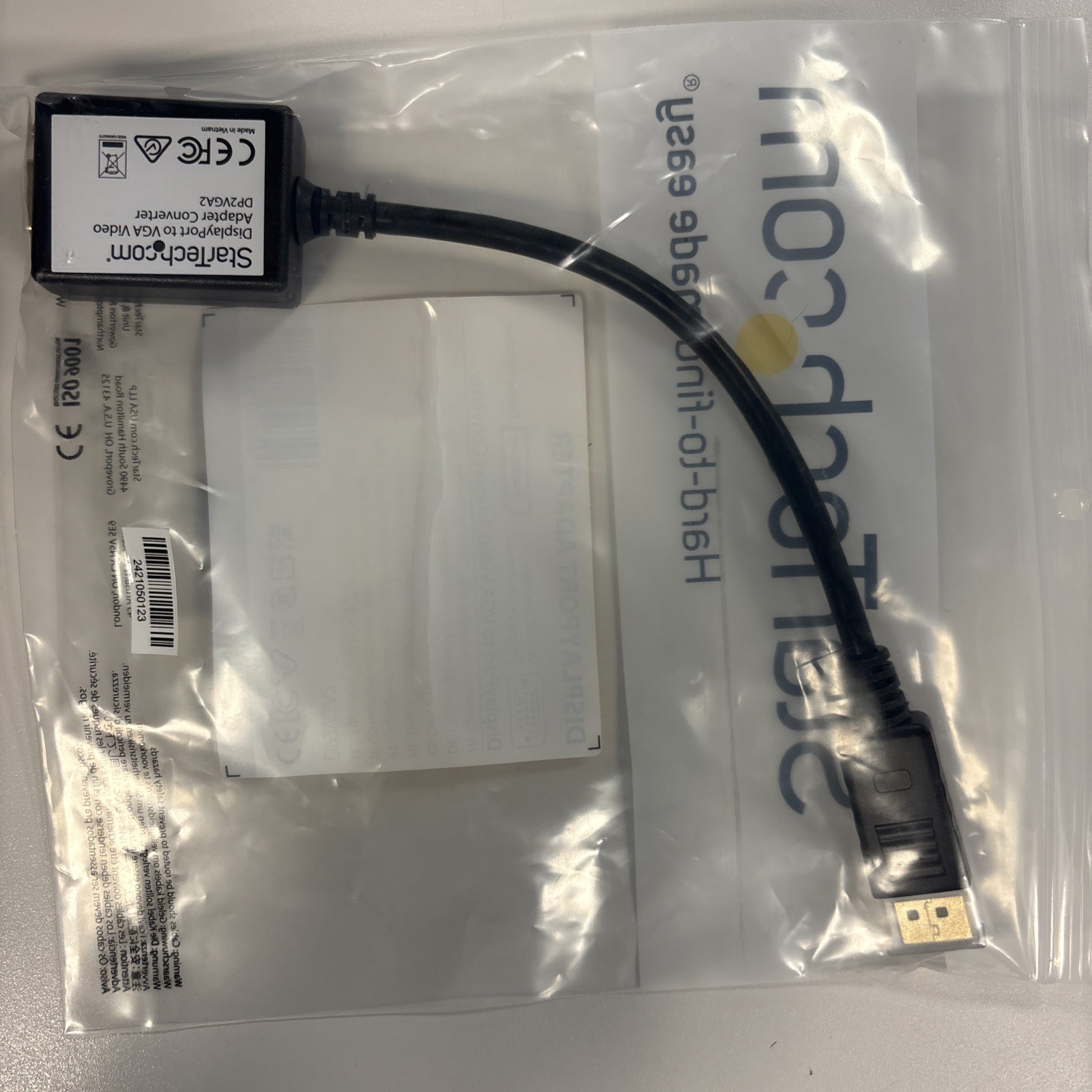 StarTech DP2VGA2 DisplayPort to VGA Adapter 1080p