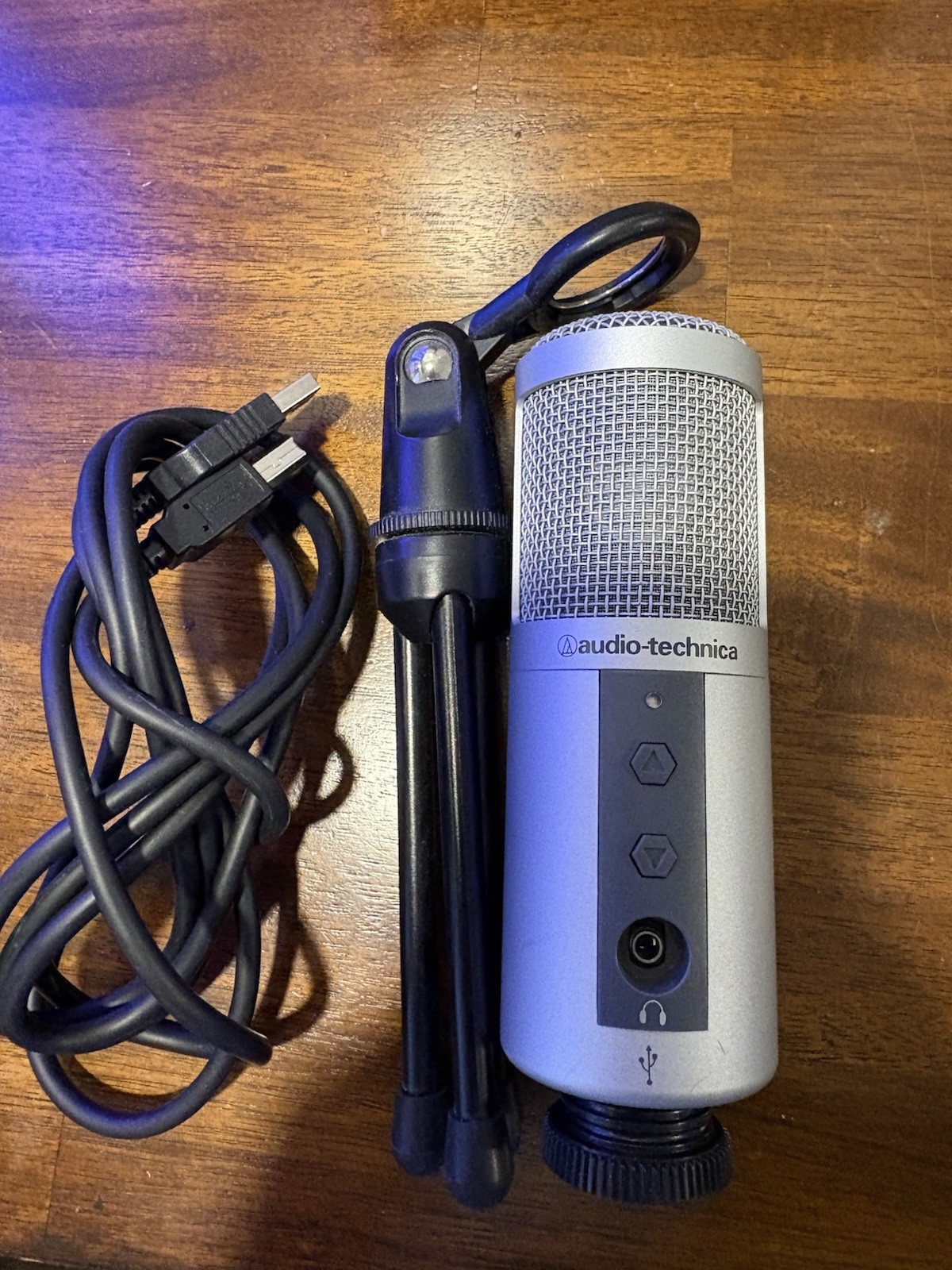Audio-Technica ATR2500-USB Cardioid Condenser Microphone Silver  