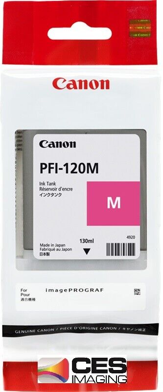 Canon PFI-120M Magenta Ink Tank imagePROGRAF TM-200 TM-300 TM-305 GP-200 GP-300