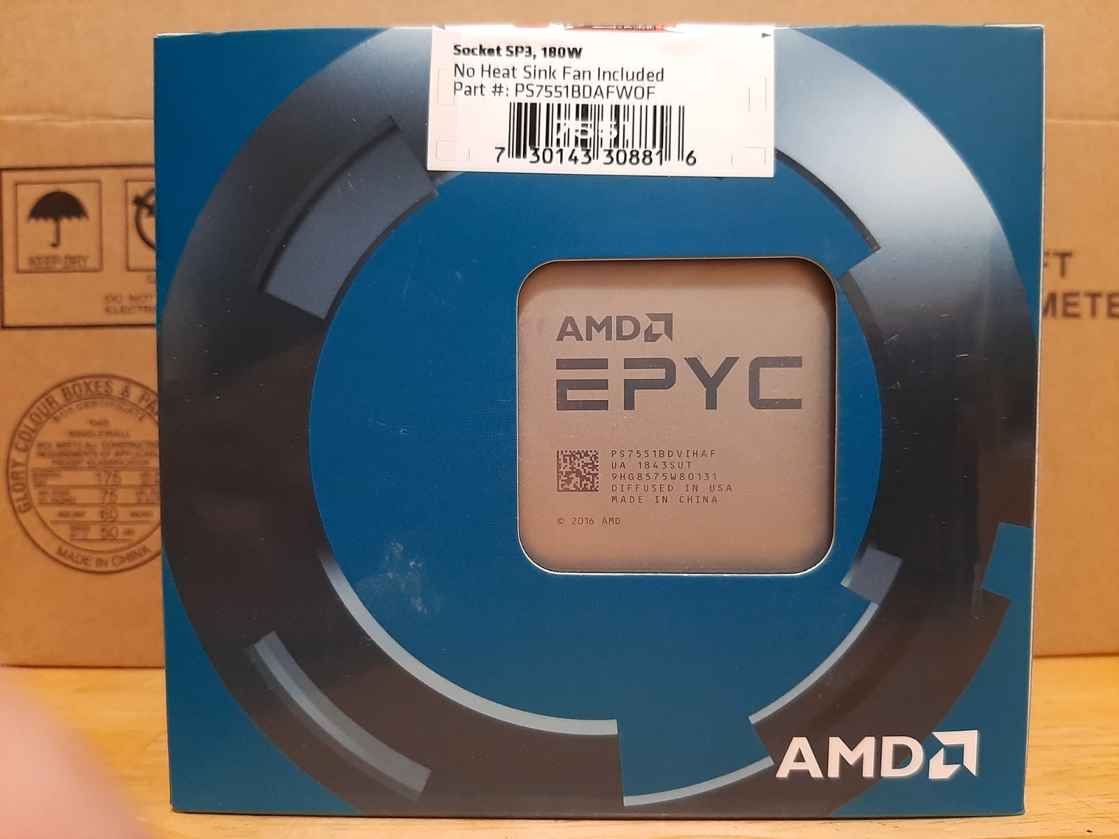 AMD EPYC 7551 32-Core CPU 2.0GHz Socket SP3 PS7551BDAFWOF/VIHAF New Sealed Box