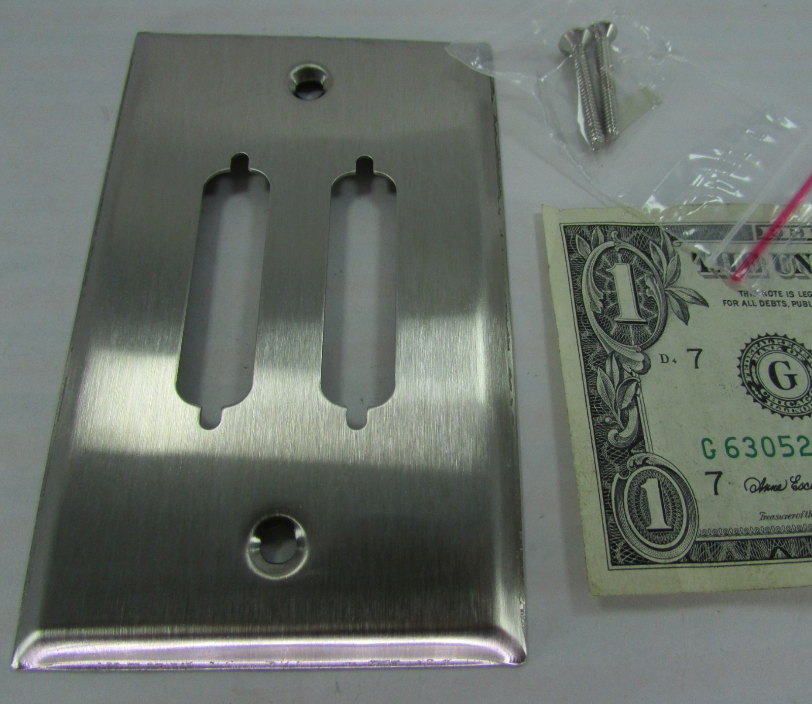 New 1-Gang Stainless Steel Wall Plates for Dual DB25 D-Sub Mount 4.51" x 2.77"